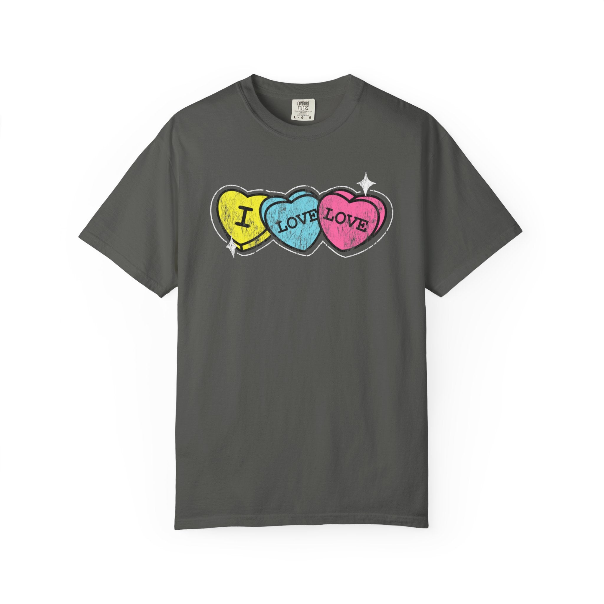 Valentine's 'I Love Love' Vintage Candy Hearts T-Shirt