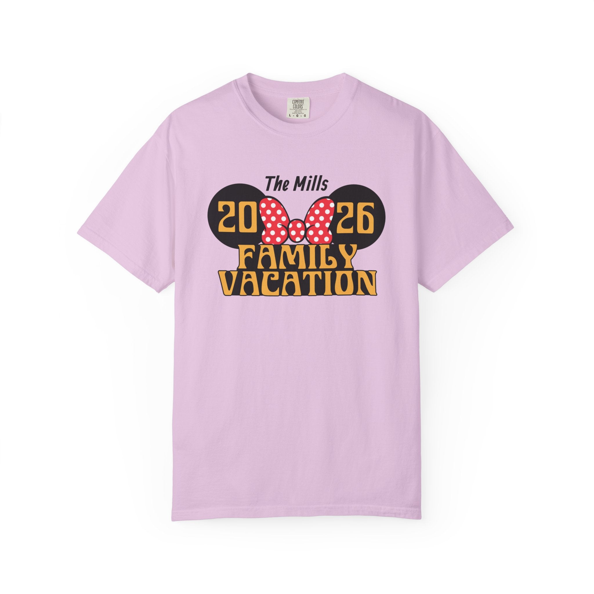 Minnie Mouse–Inspired Family Vacation T-Shirt — Personalized Family Trip Tee