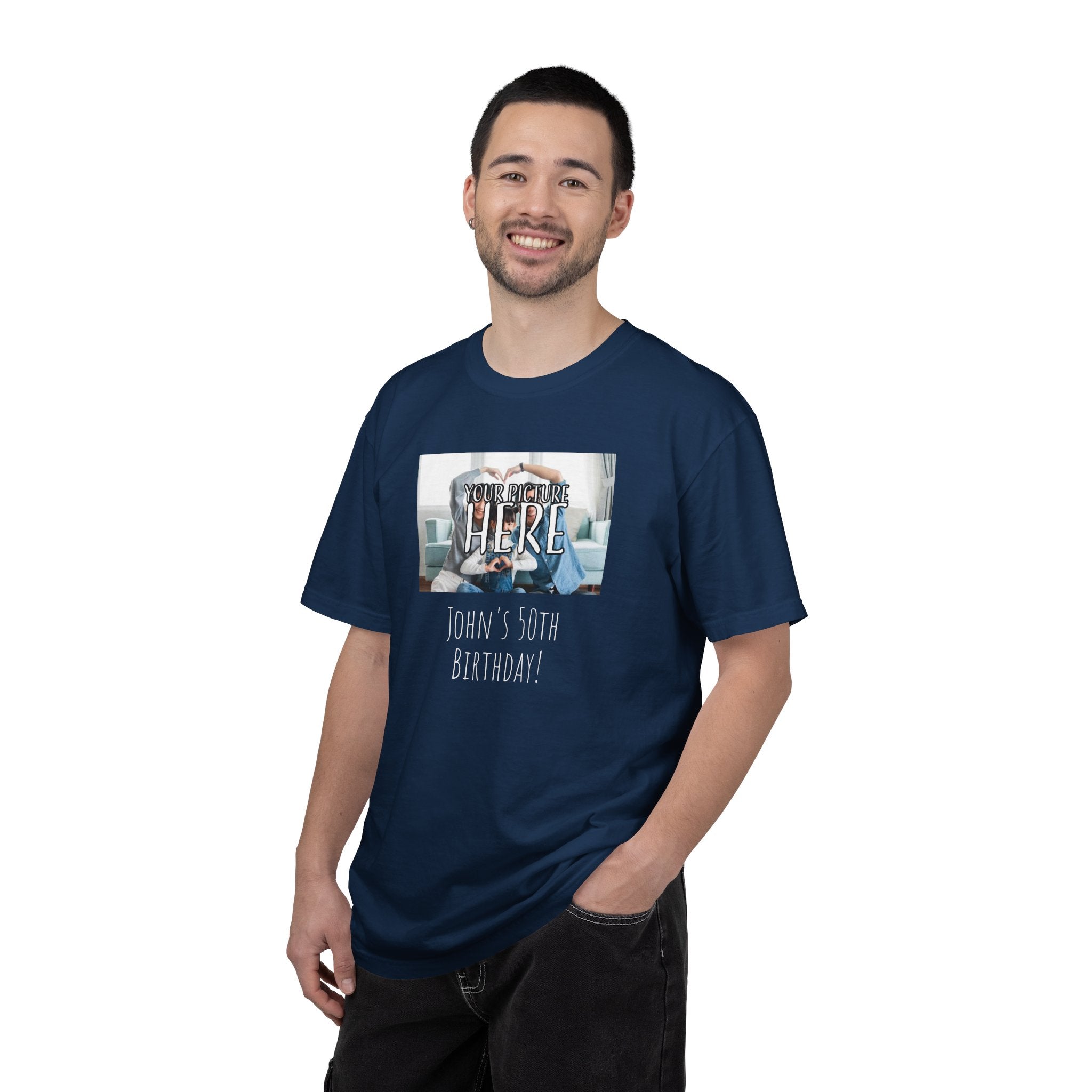 Personalizable Family Fun T-Shirt — Custom Image & Text, Multiple Colors