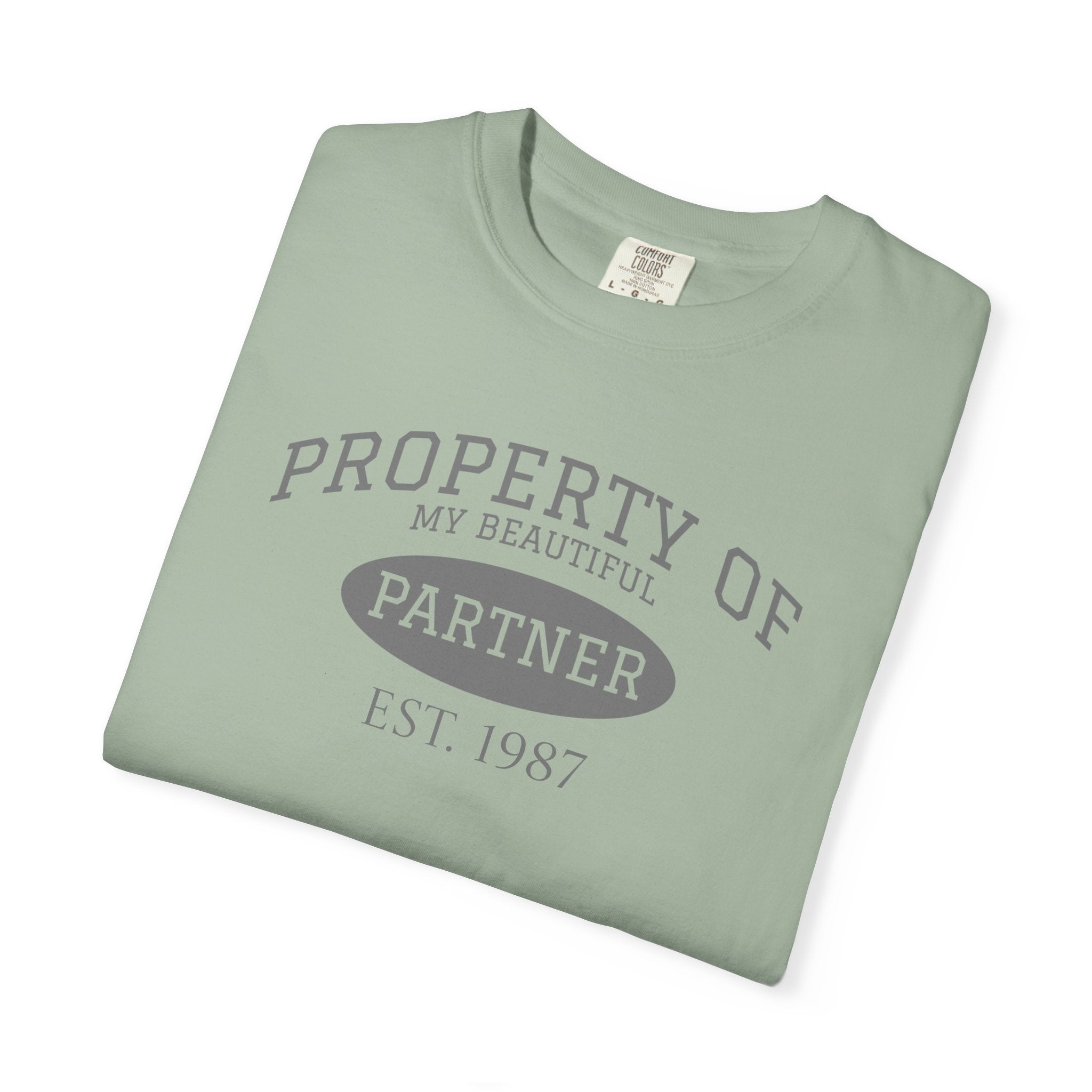 Property Of Partner Graphic T-Shirt — 'Property of My Beautiful Partner' Vintage Couple Tee