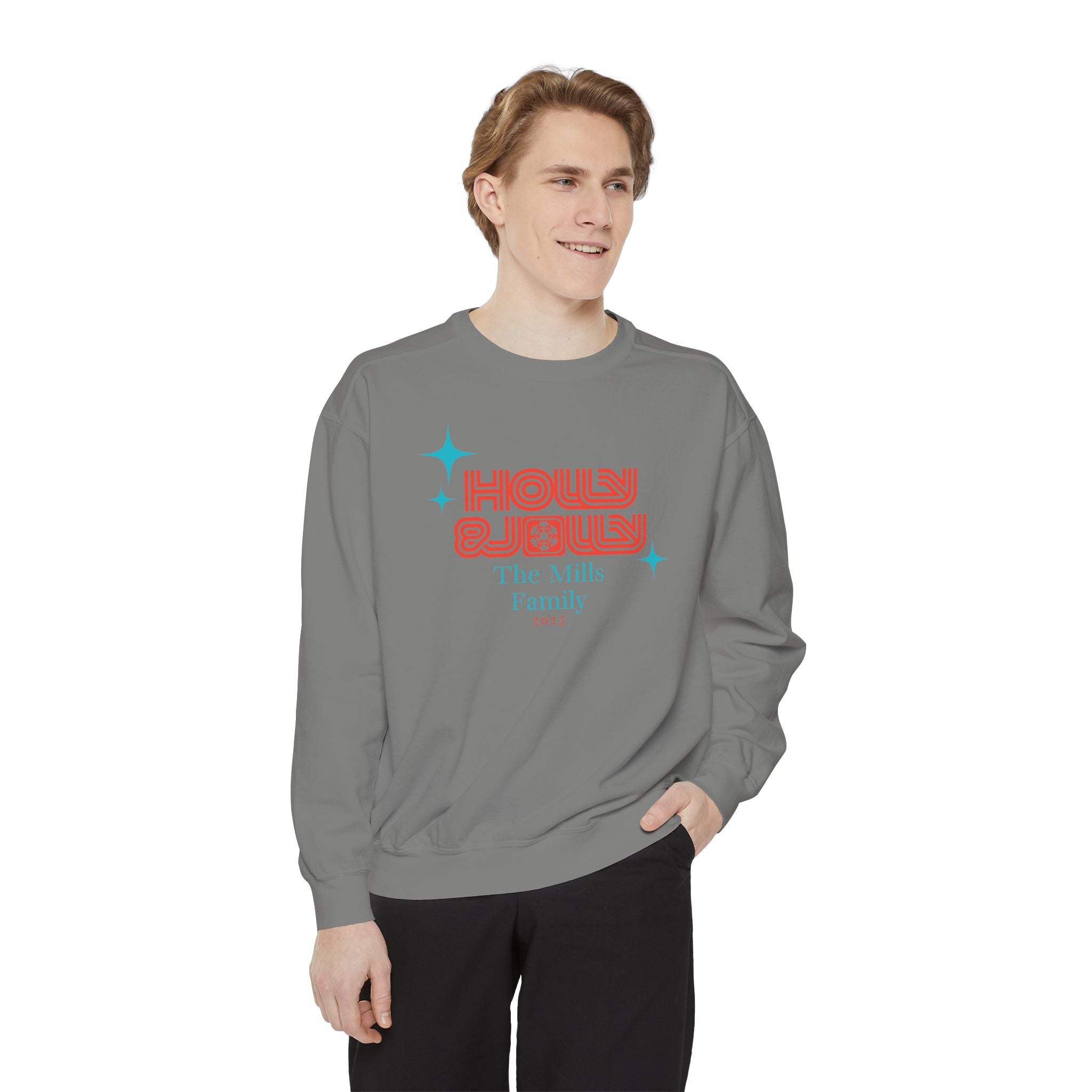 Holly & Jolly Personalized Family Christmas Sweatshirt