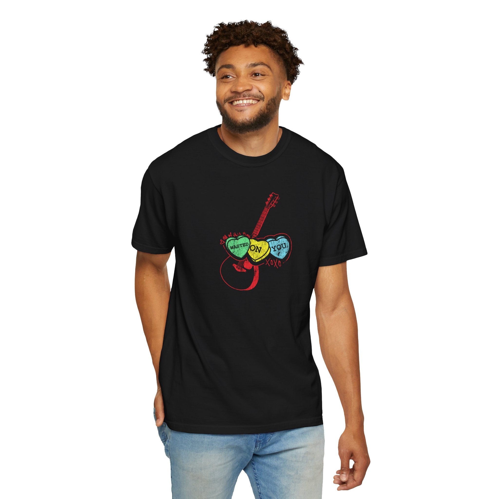 Wasted On You Candy Heart T-Shirt — Vintage Distressed Valentine's Breakup Tee