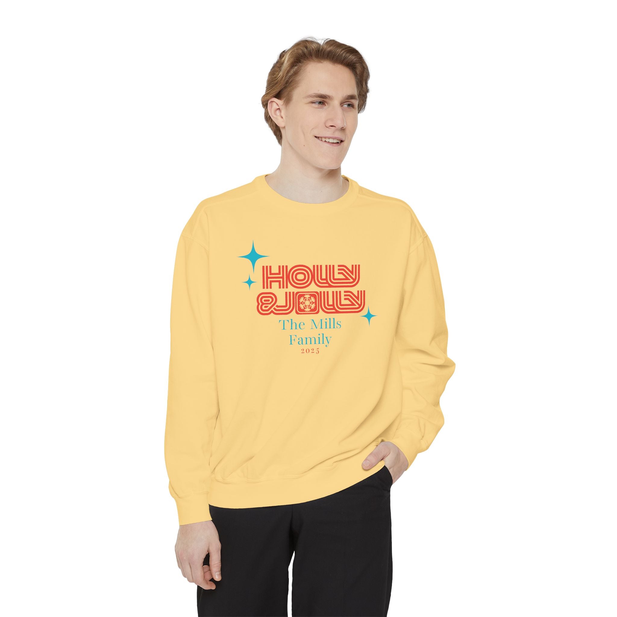 Holly & Jolly Personalized Family Christmas Sweatshirt