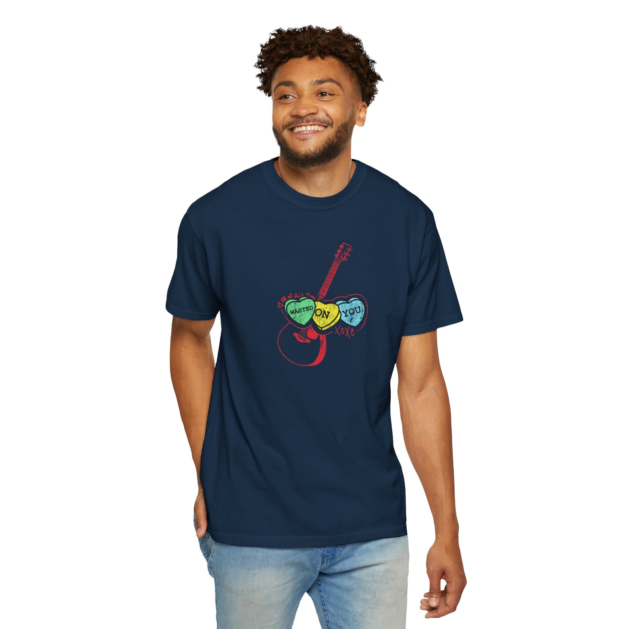 Wasted On You Candy Heart T-Shirt — Vintage Distressed Valentine's Breakup Tee