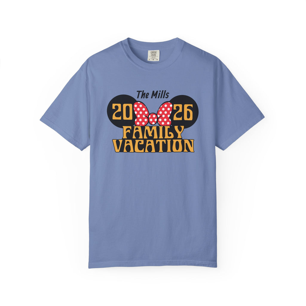 Minnie Mouse–Inspired Family Vacation T-Shirt — Personalized Family Trip Tee