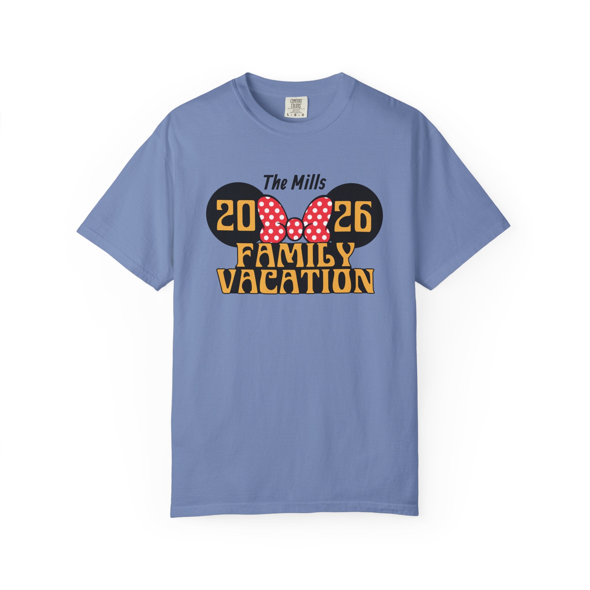 Minnie Mouse–Inspired Family Vacation T-Shirt — Personalized Family Trip Tee