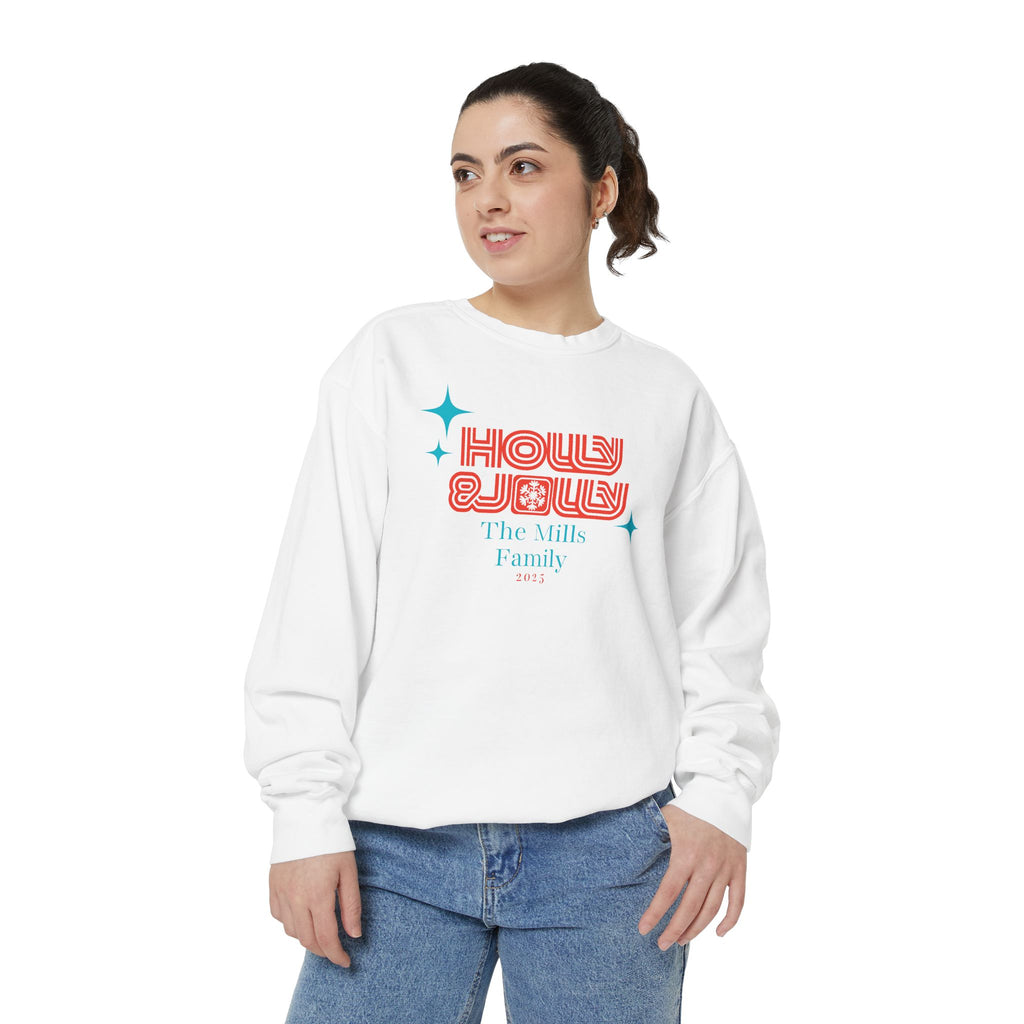 Holly & Jolly Personalized Family Christmas Sweatshirt