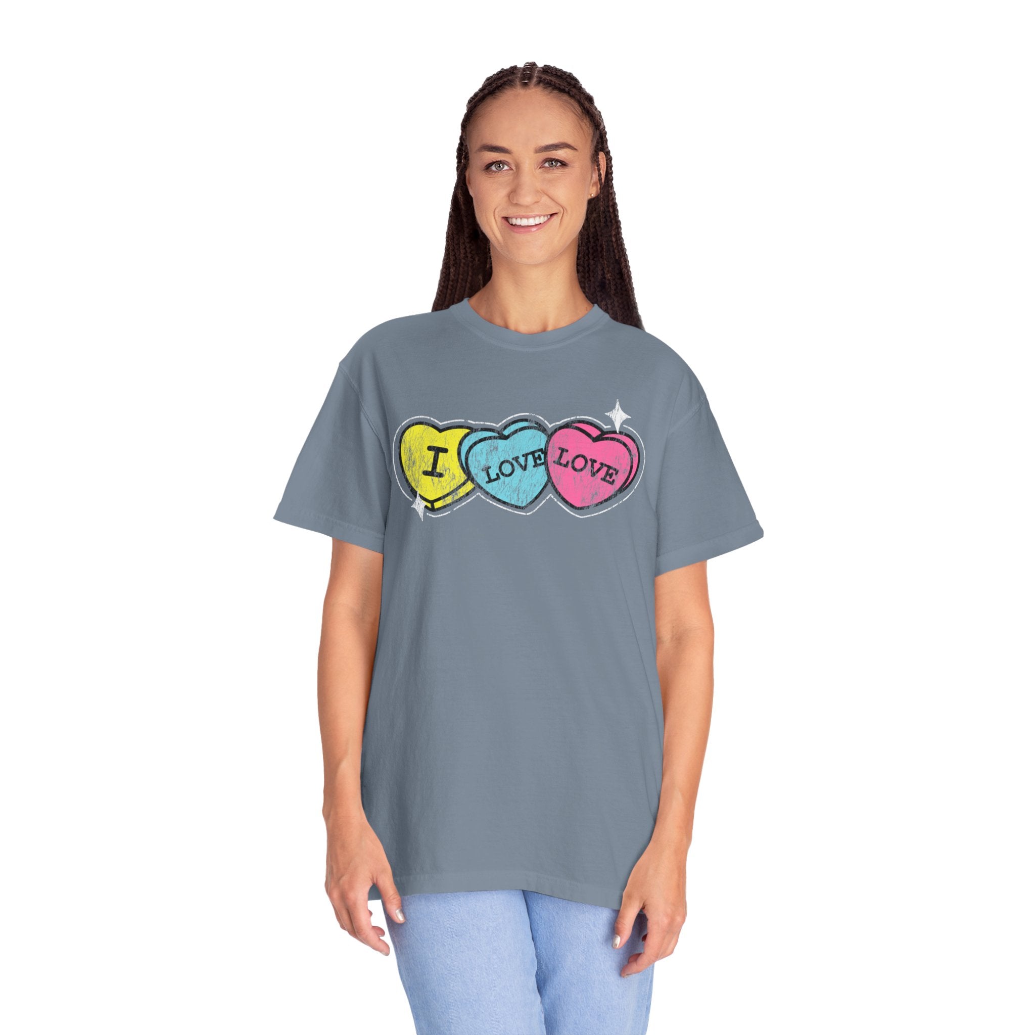 Valentine's 'I Love Love' Vintage Candy Hearts T-Shirt