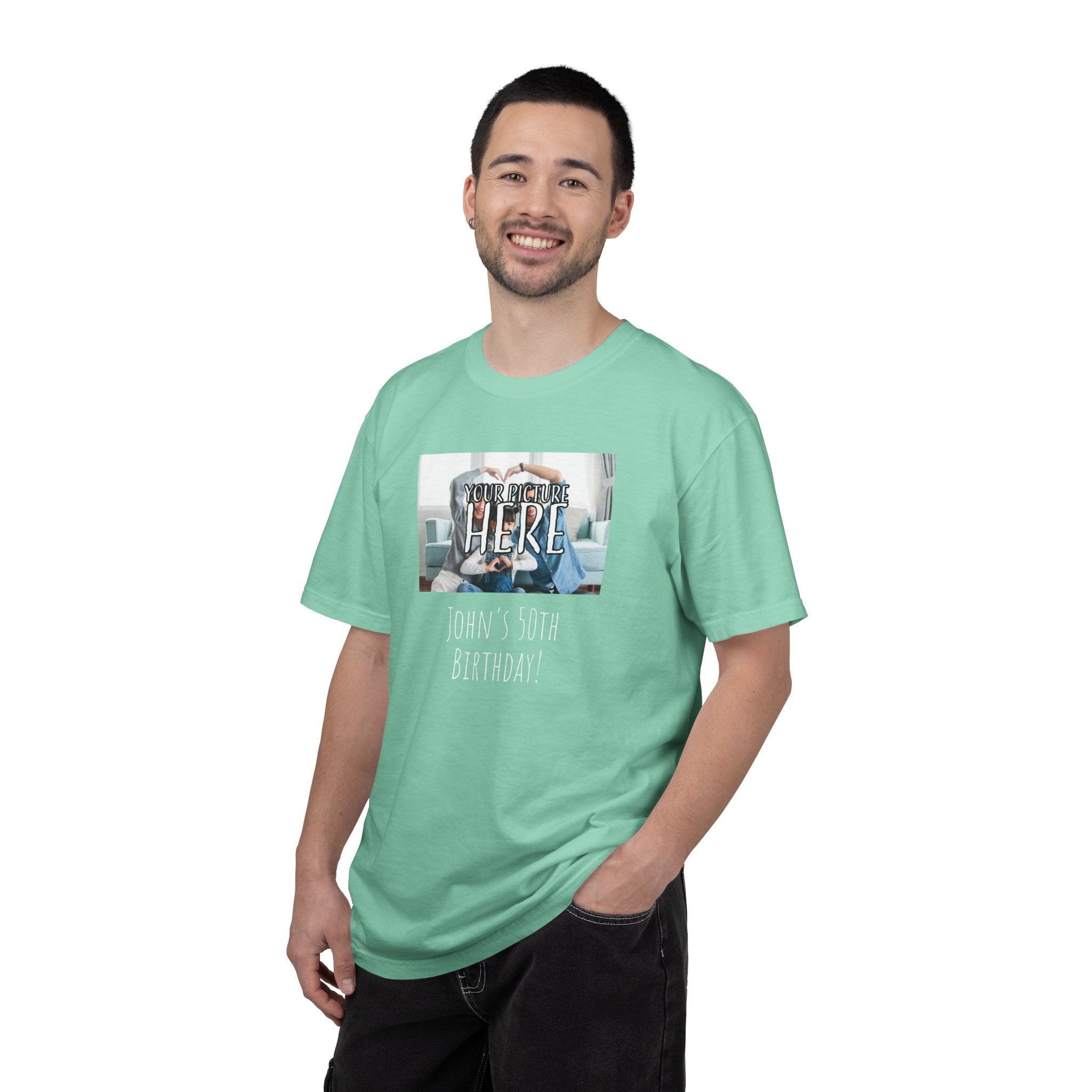 Personalizable Family Fun T-Shirt — Custom Image & Text, Multiple Colors