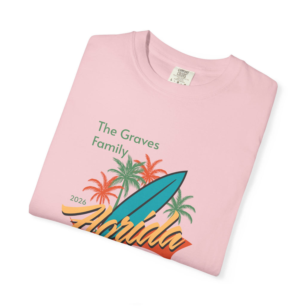 Florida Family Vacation Personalized T-Shirt — Custom Family Name