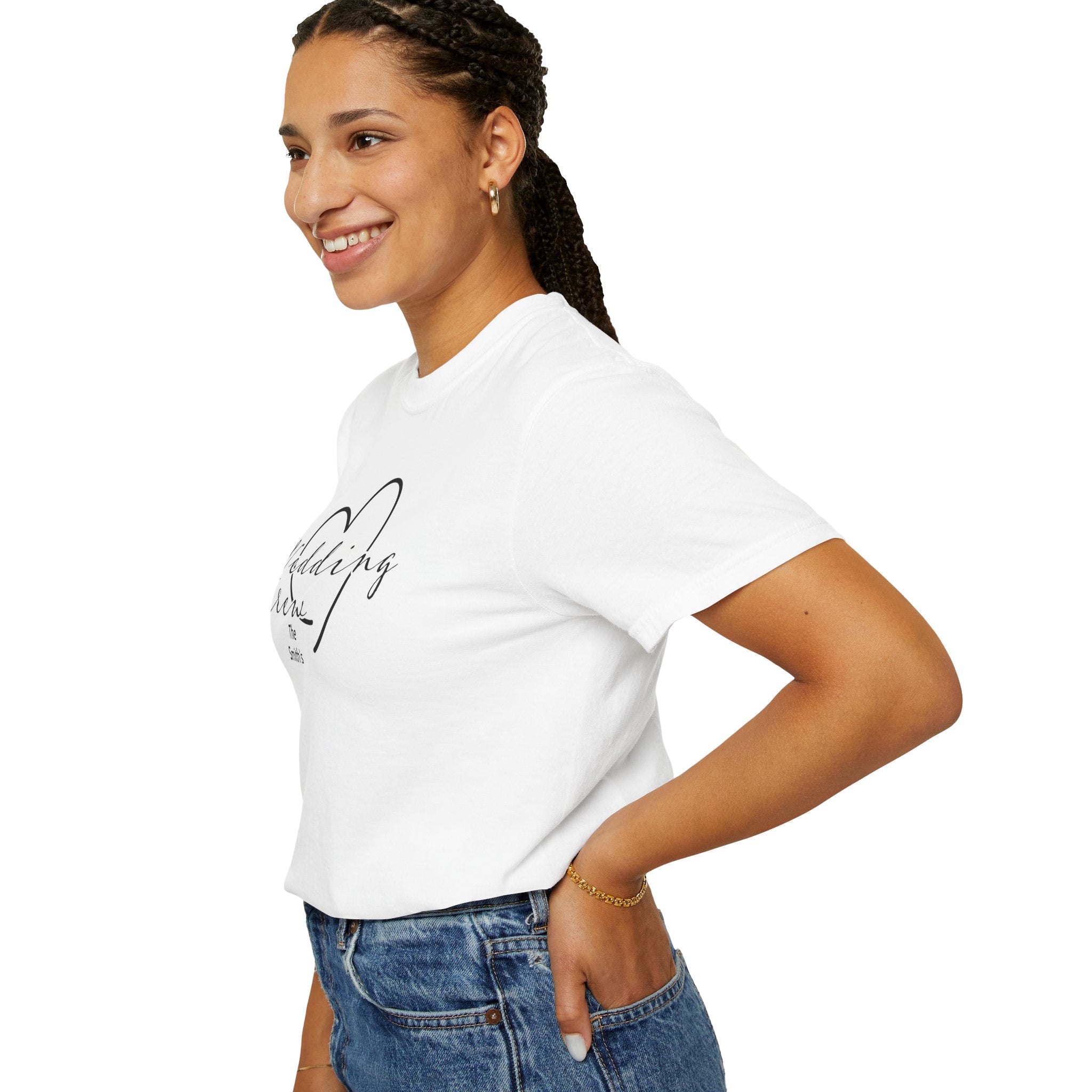 Custom 'Wedding Crew' T-Shirt — Personalized Last Name, Multiple Colors