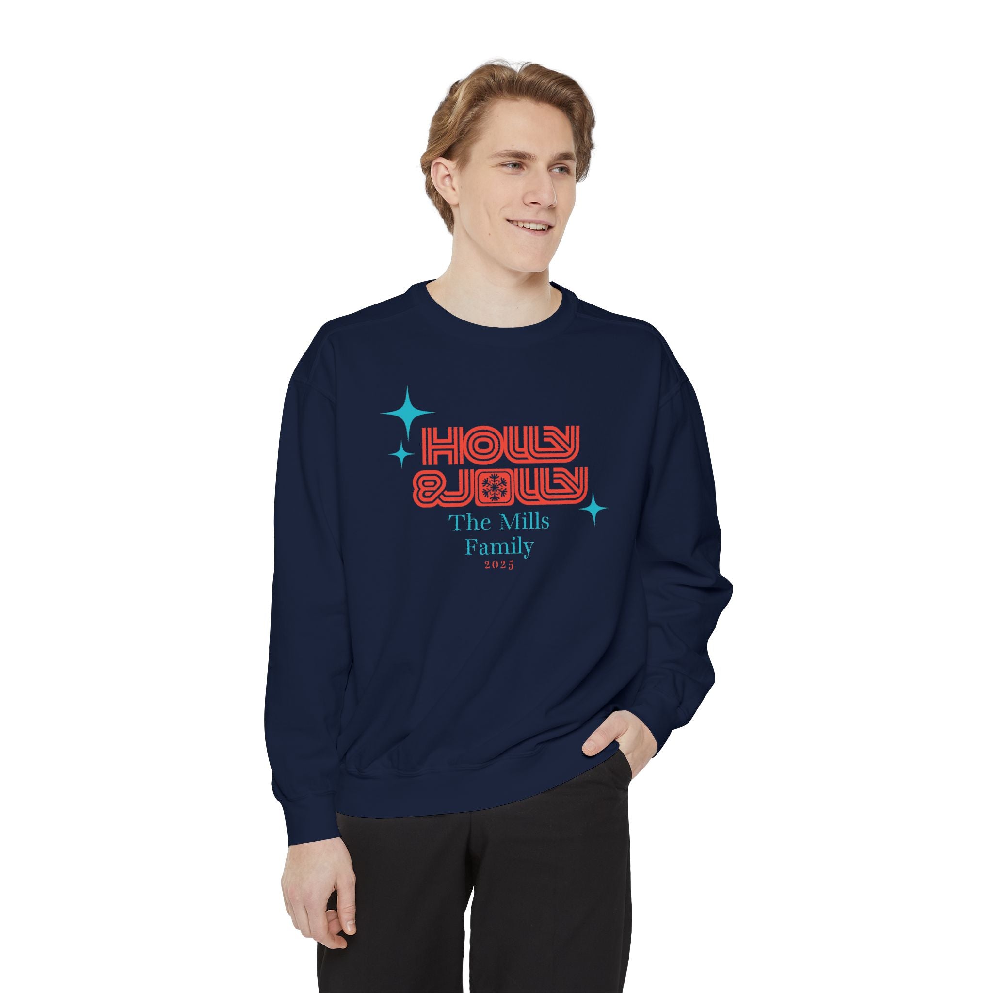 Holly & Jolly Personalized Family Christmas Sweatshirt