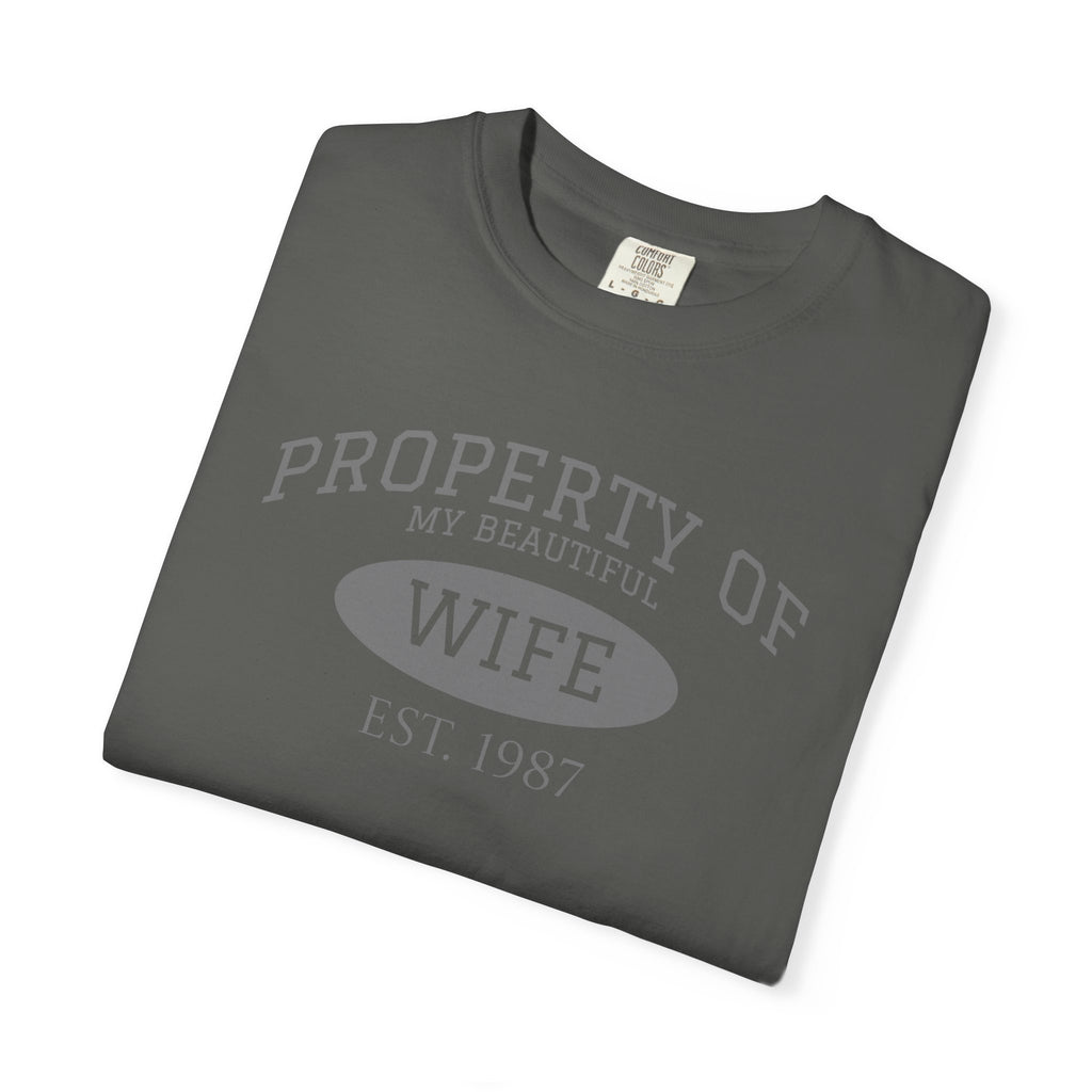 Property of My Beautiful Wife T-Shirt — Vintage Married Couple Tee