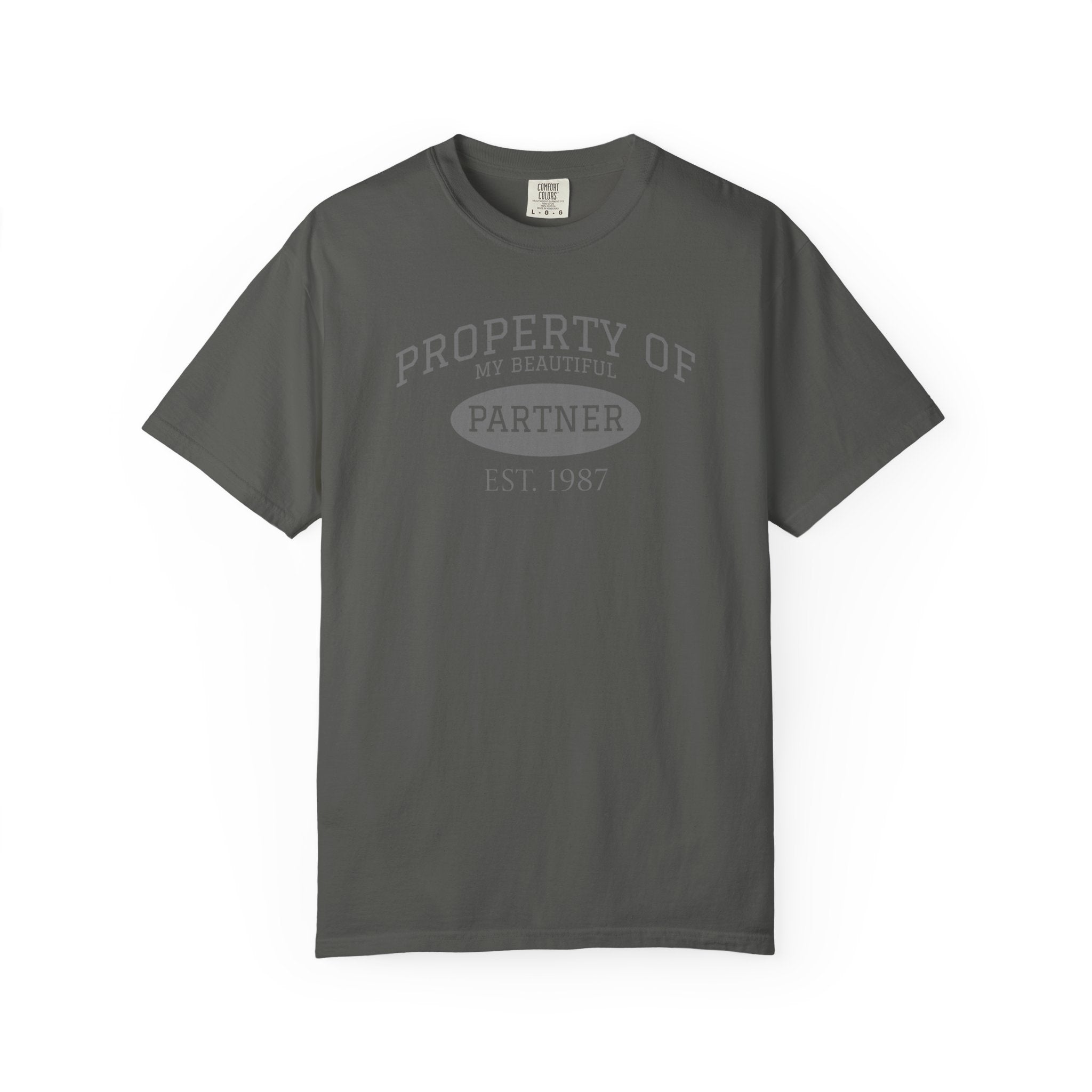 Property Of Partner Graphic T-Shirt — 'Property of My Beautiful Partner' Vintage Couple Tee