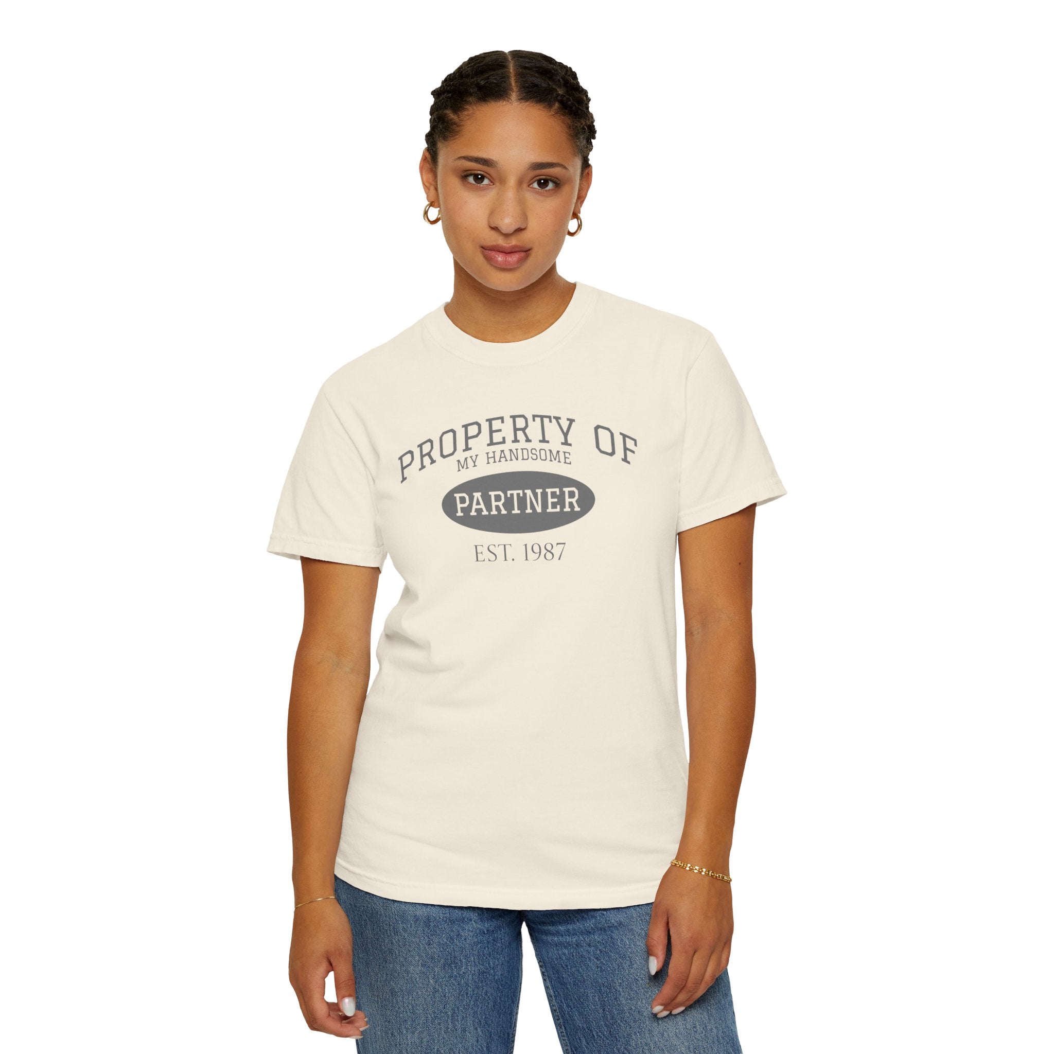 Property of My Handsome Partner T-Shirt – Established 1987 Graphic Tee