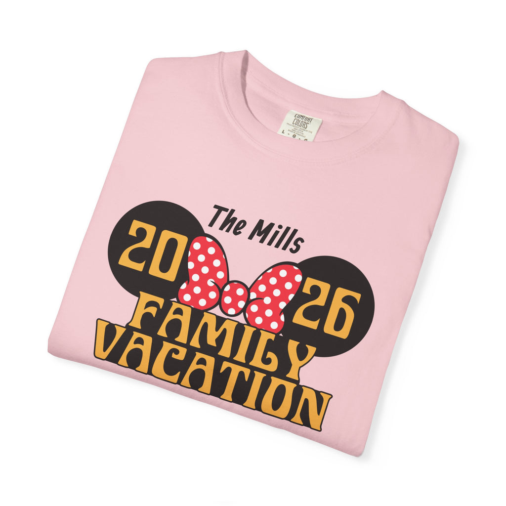 Minnie Mouse–Inspired Family Vacation T-Shirt — Personalized Family Trip Tee