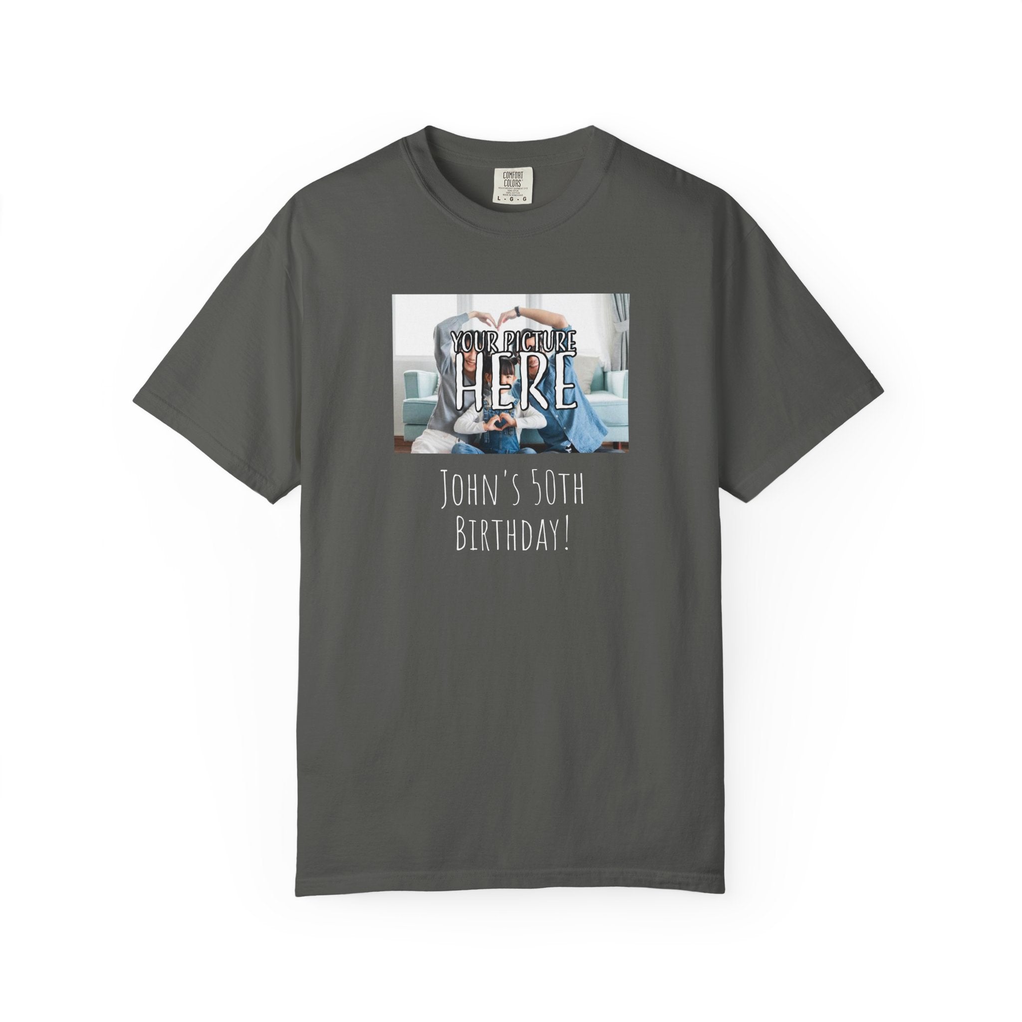Personalizable Family Fun T-Shirt — Custom Image & Text, Multiple Colors