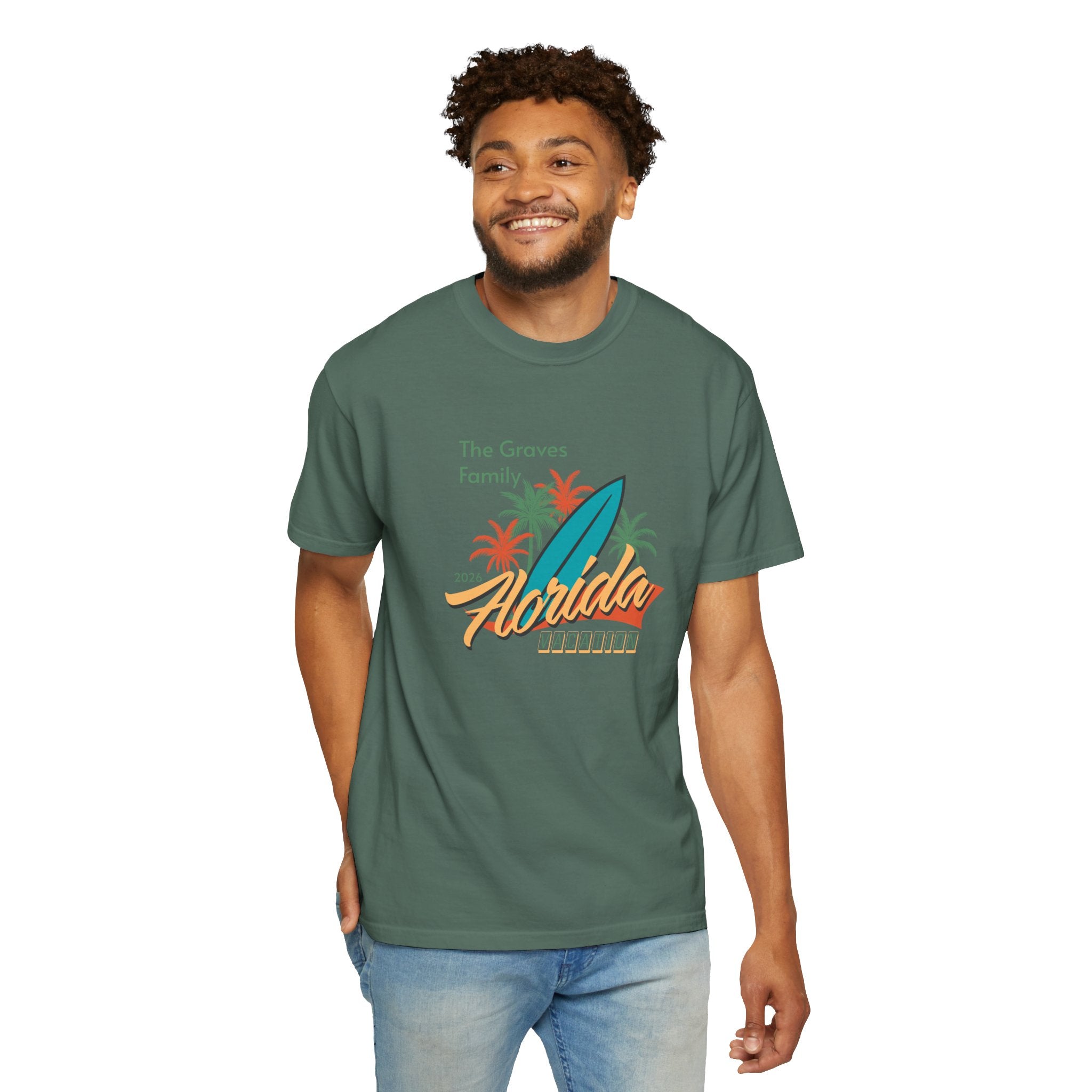 Florida Family Vacation Personalized T-Shirt — Custom Family Name