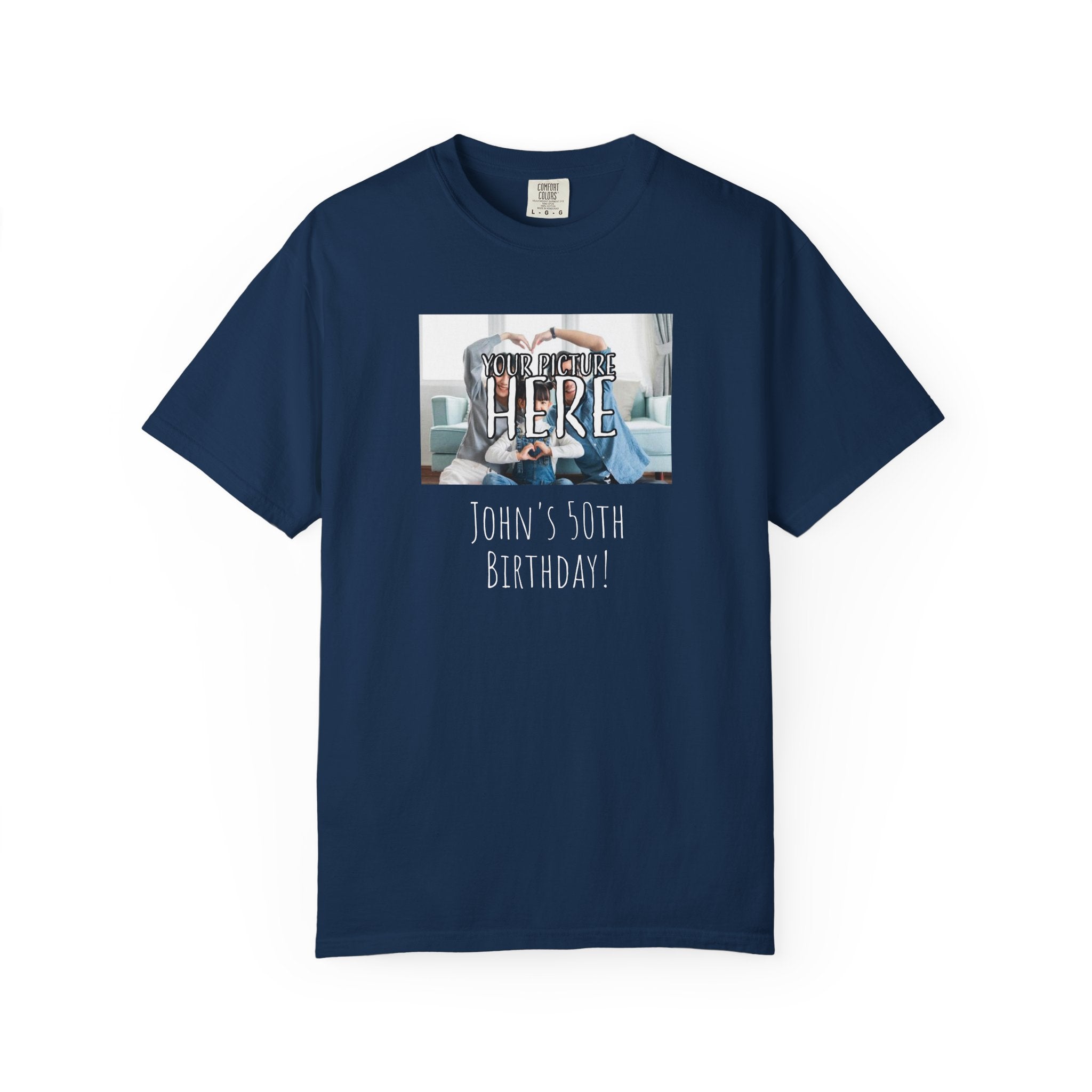 Personalizable Family Fun T-Shirt — Custom Image & Text, Multiple Colors