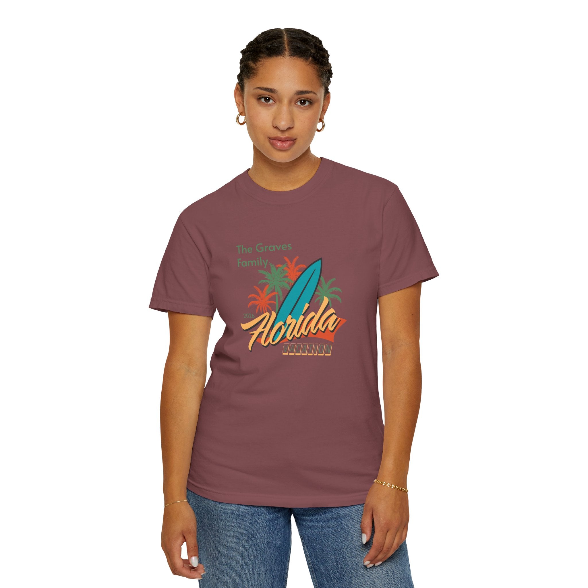 Florida Family Vacation Personalized T-Shirt — Custom Family Name