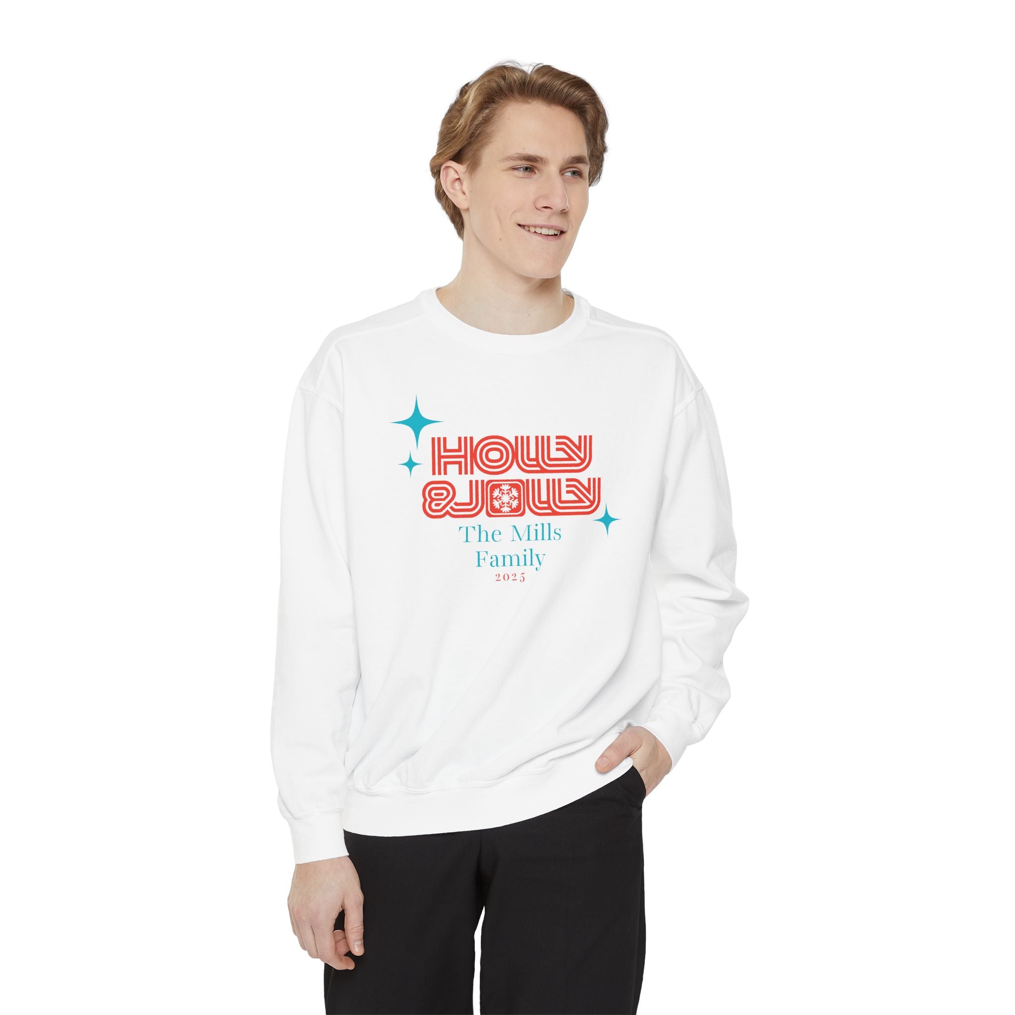 Holly & Jolly Personalized Family Christmas Sweatshirt