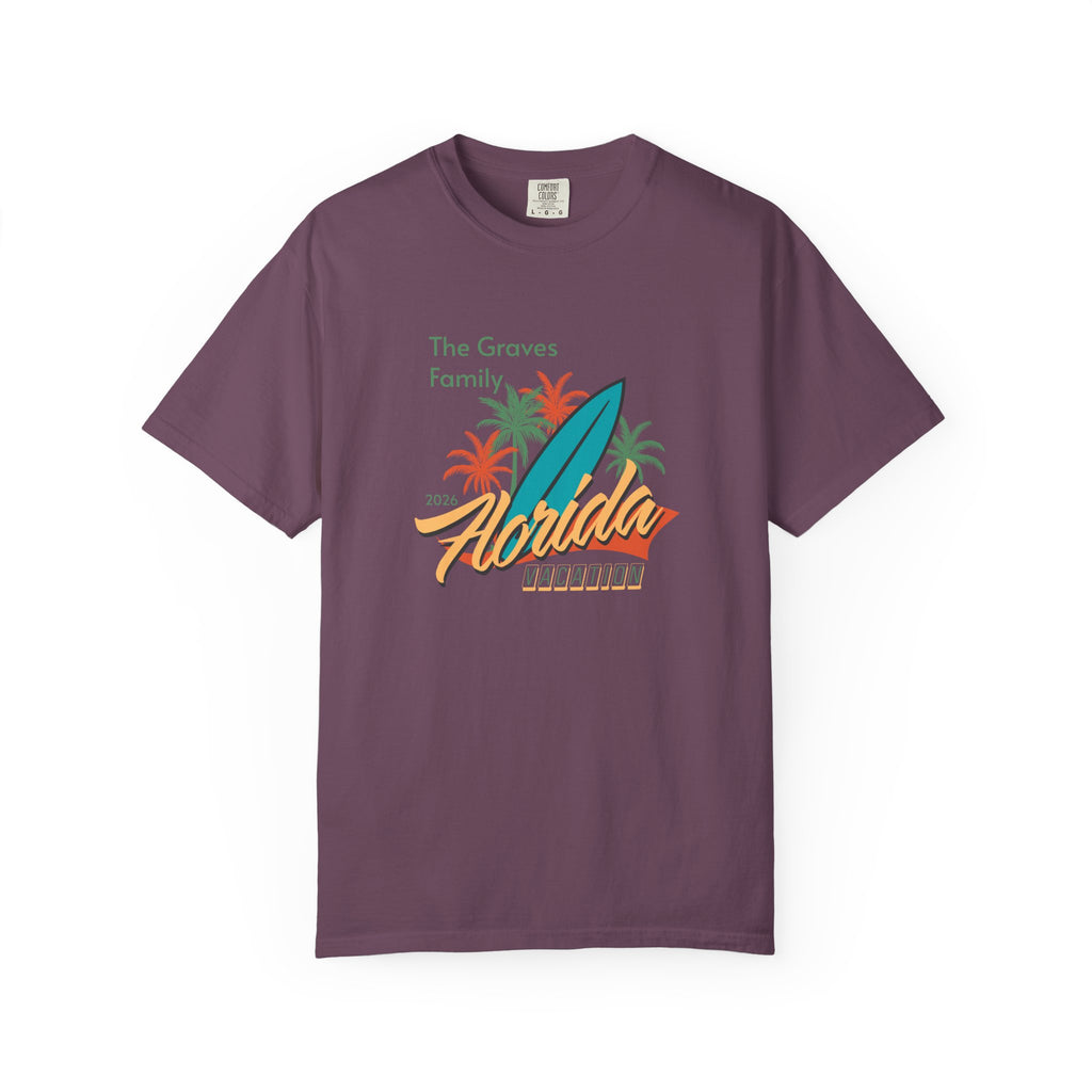 Florida Family Vacation Personalized T-Shirt — Custom Family Name