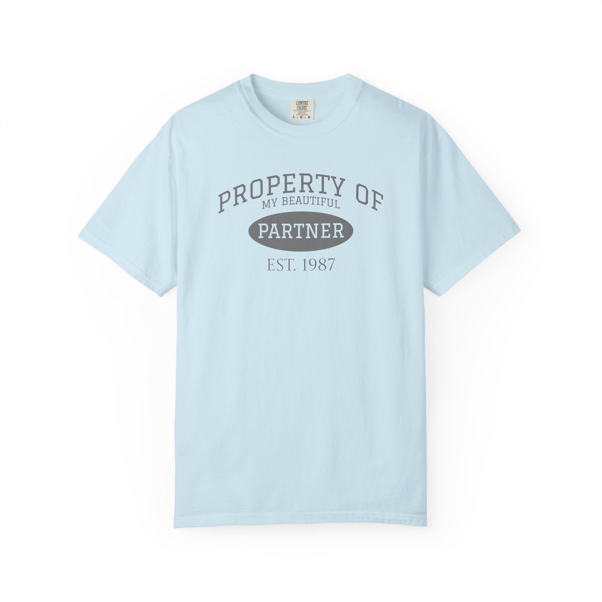 Property Of Partner Graphic T-Shirt — 'Property of My Beautiful Partner' Vintage Couple Tee