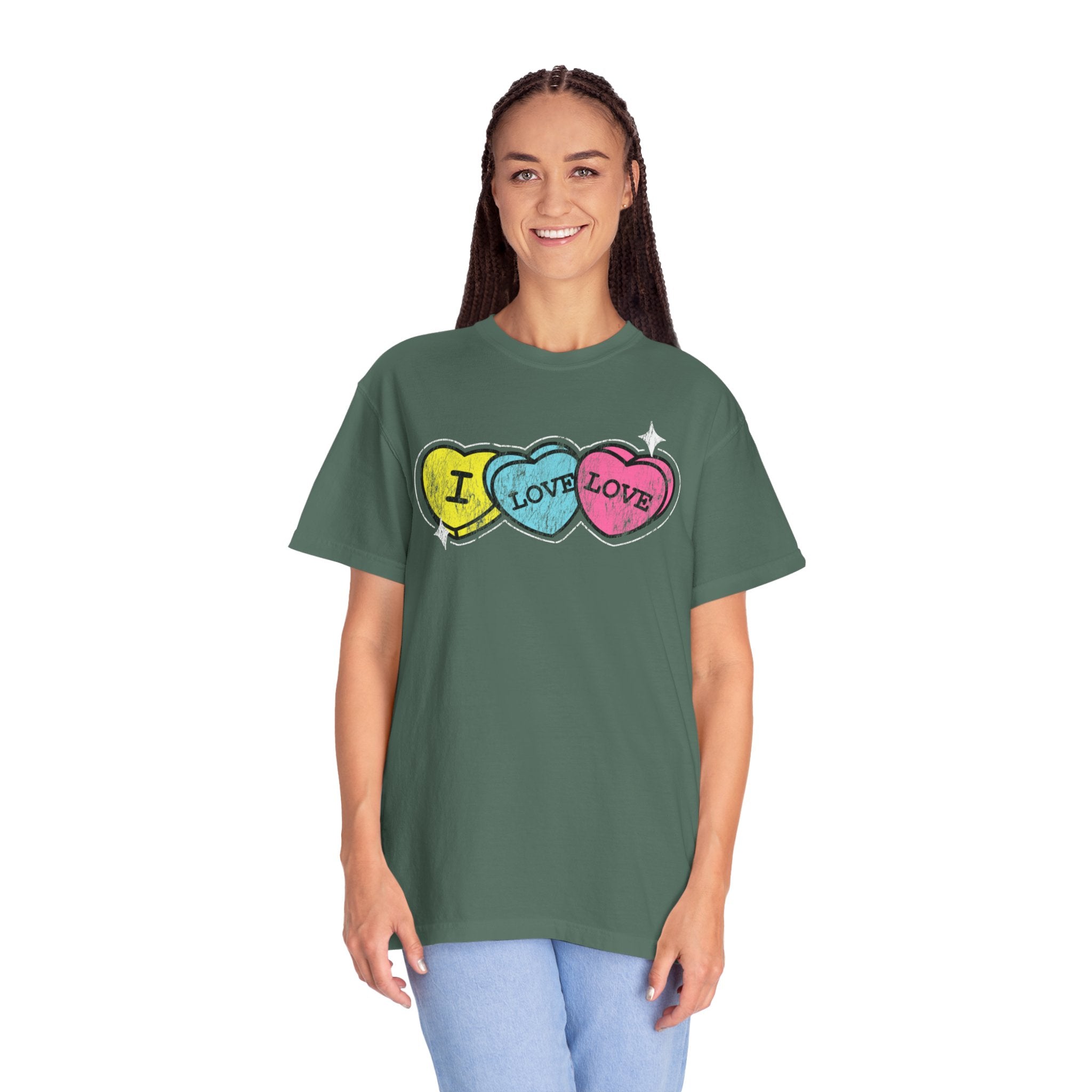 Valentine's 'I Love Love' Vintage Candy Hearts T-Shirt