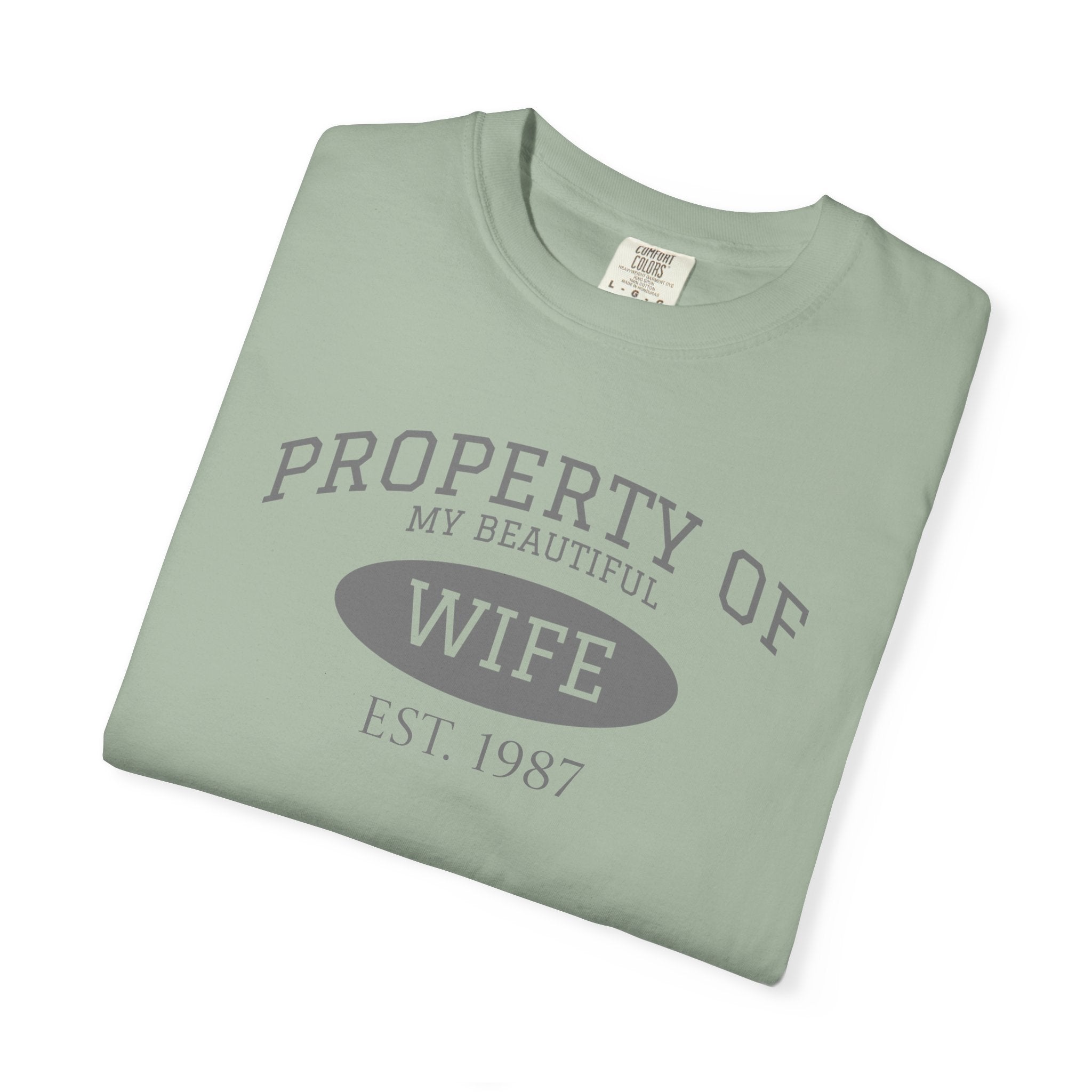 Property of My Beautiful Wife T-Shirt — Vintage Married Couple Tee