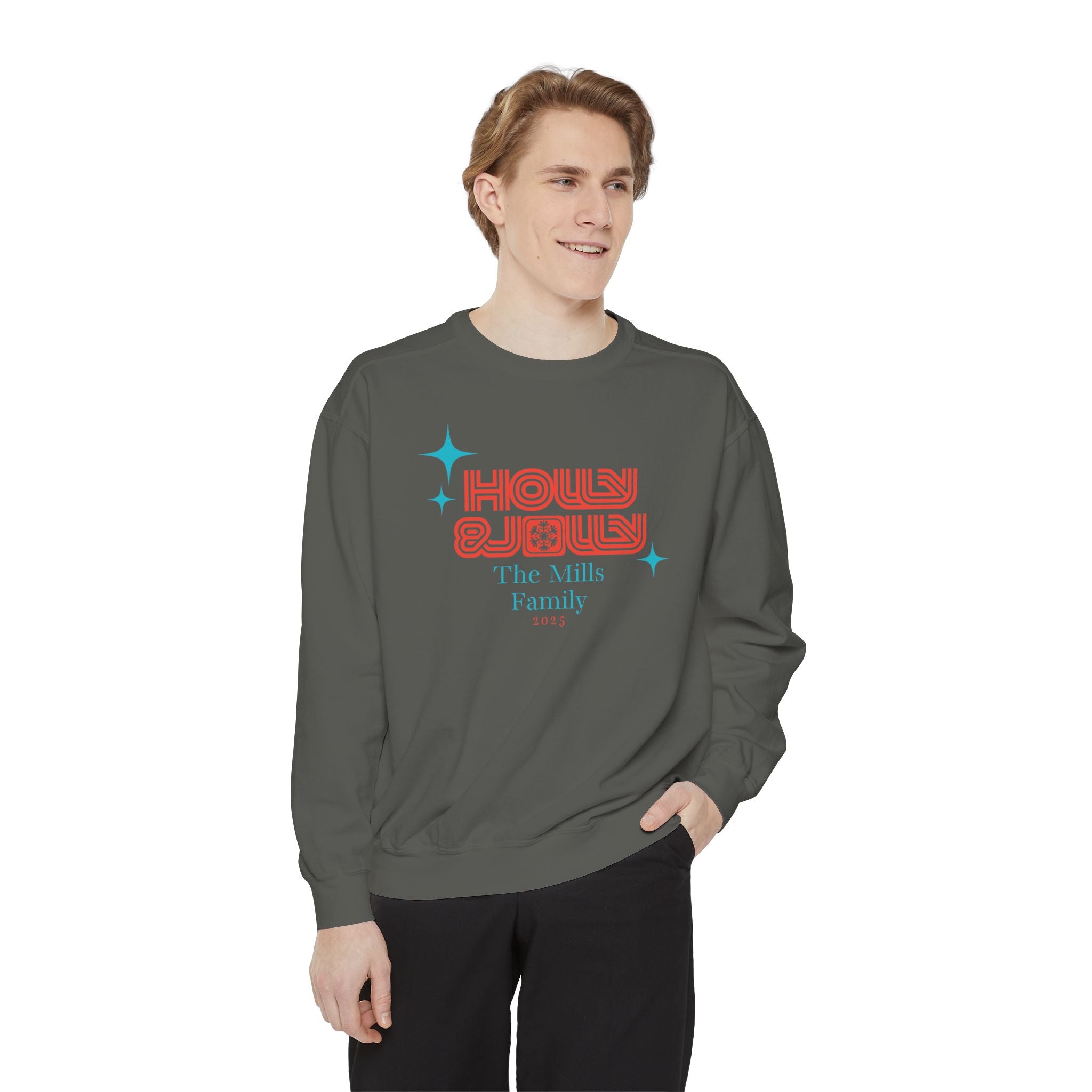 Holly & Jolly Personalized Family Christmas Sweatshirt