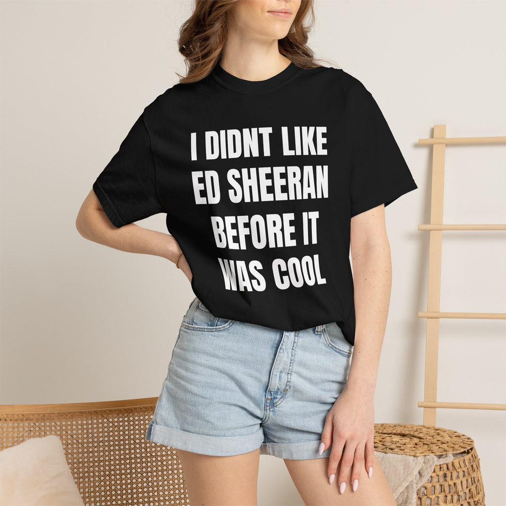 I Didn’t Like Ed Sheeran Before It Was Cool T-Shirt — Funny Hipster Music Tee