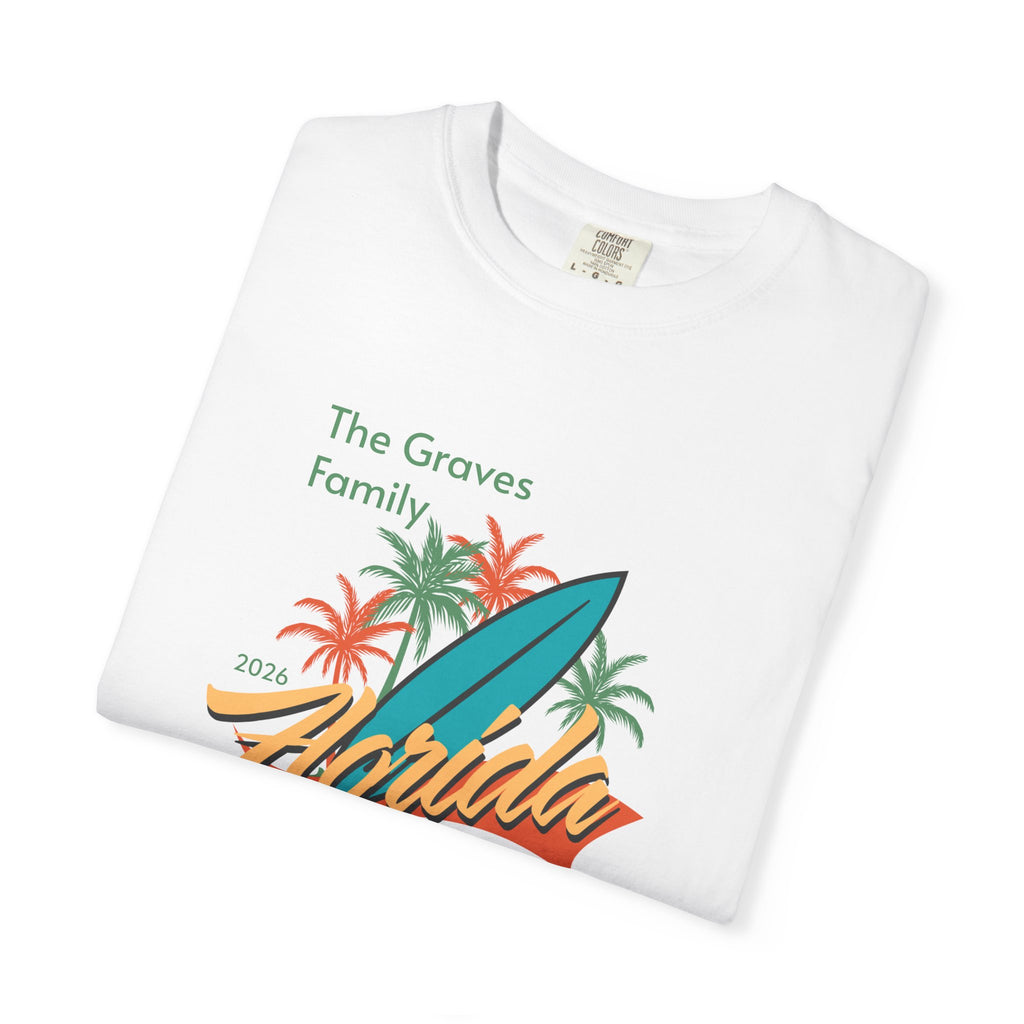 Florida Family Vacation Personalized T-Shirt — Custom Family Name