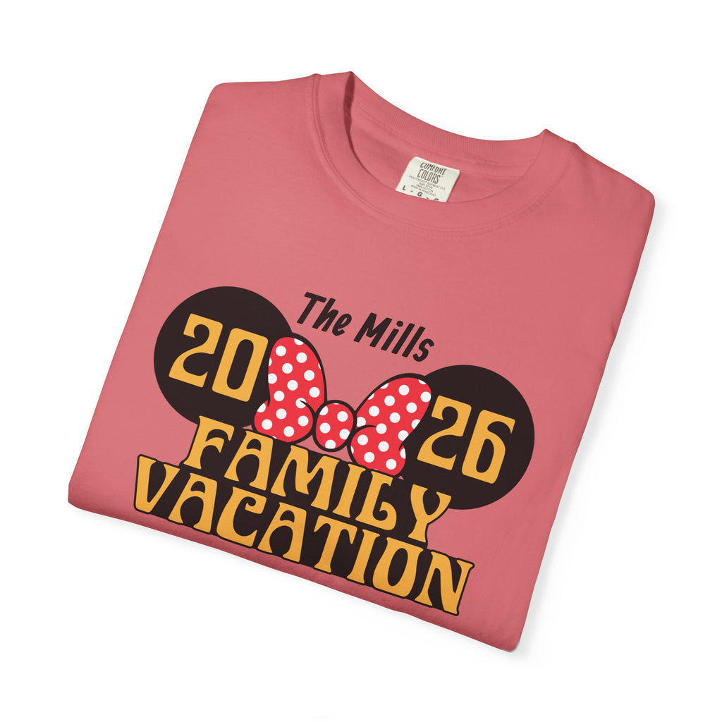 Minnie Mouse–Inspired Family Vacation T-Shirt — Personalized Family Trip Tee