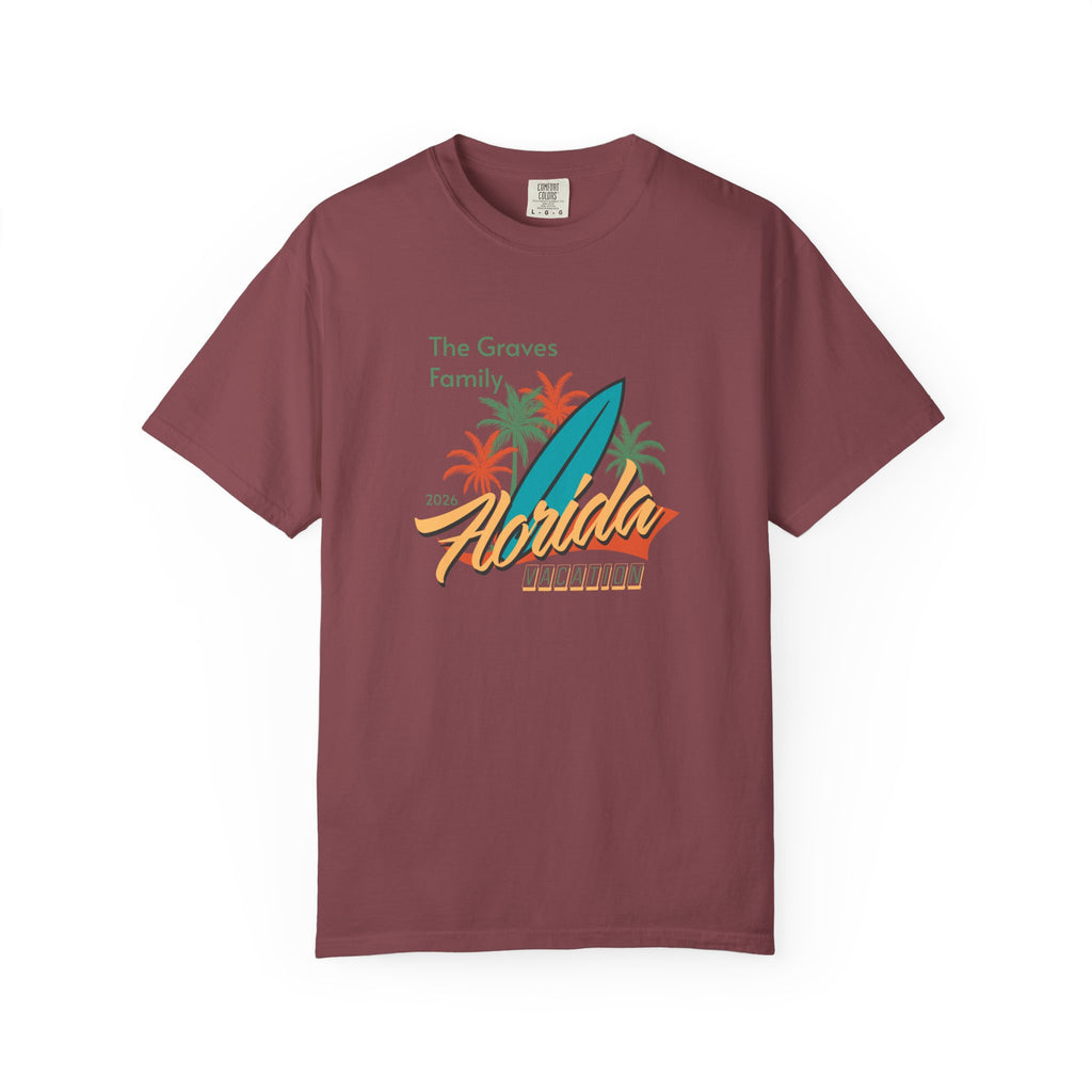 Florida Family Vacation Personalized T-Shirt — Custom Family Name
