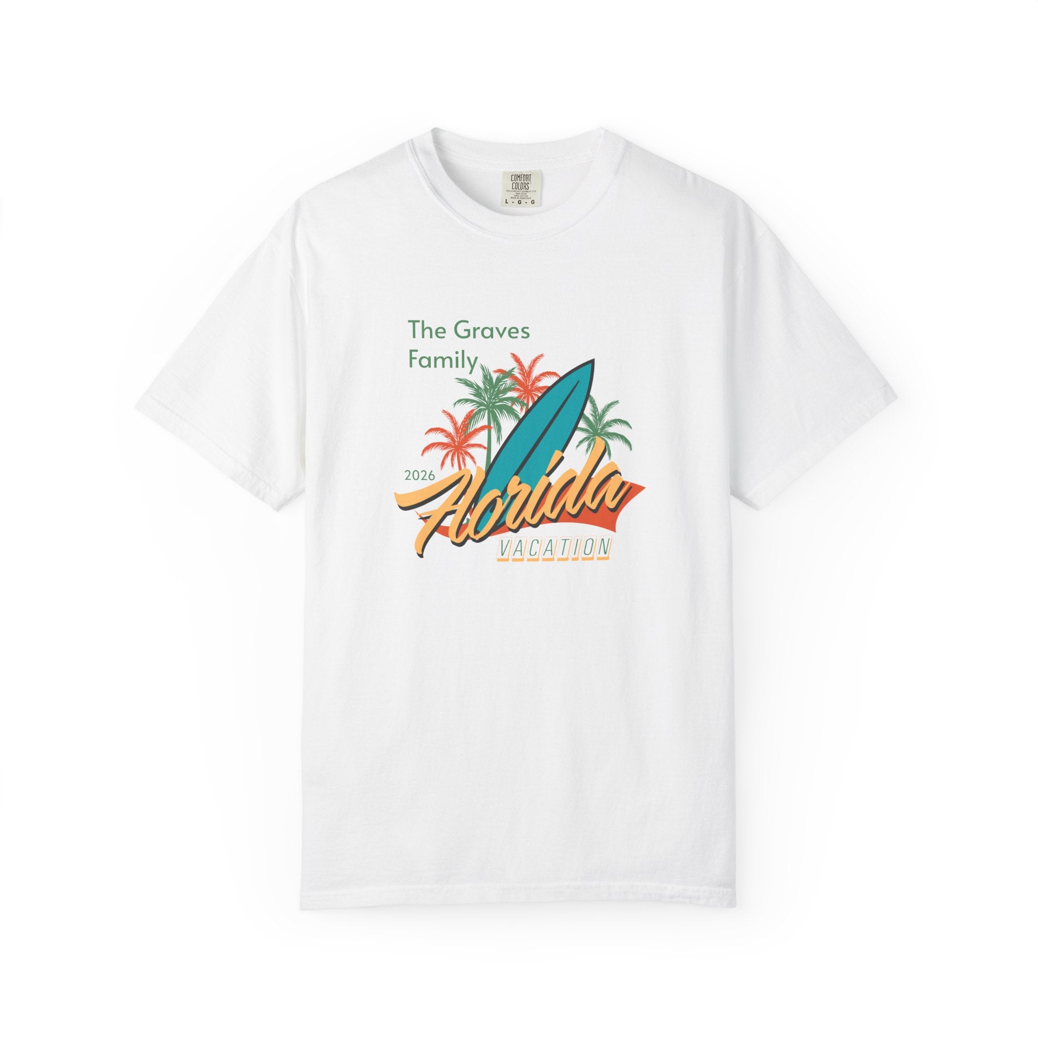 Florida Family Vacation Personalized T-Shirt — Custom Family Name