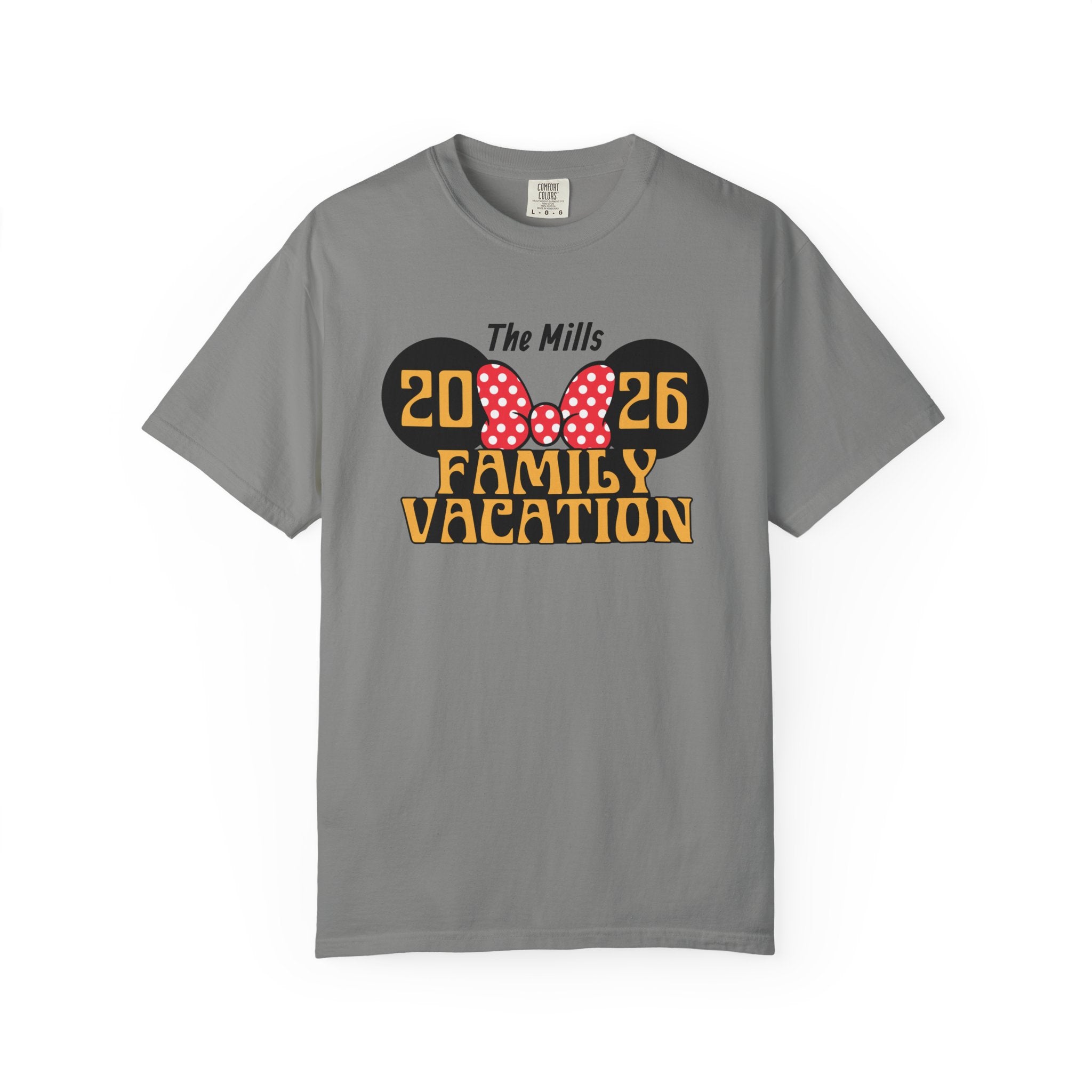 Minnie Mouse–Inspired Family Vacation T-Shirt — Personalized Family Trip Tee
