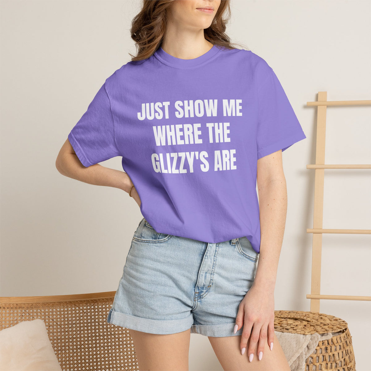 Just Show Me Where The Glizzy's Are T-Shirt — Funny Hot Dog / Grill Party Tee