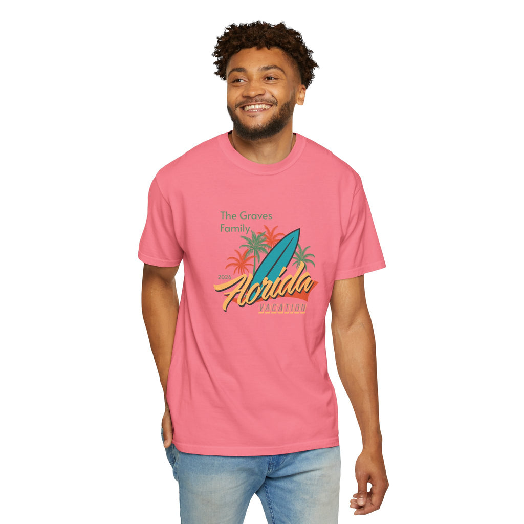 Florida Family Vacation Personalized T-Shirt — Custom Family Name