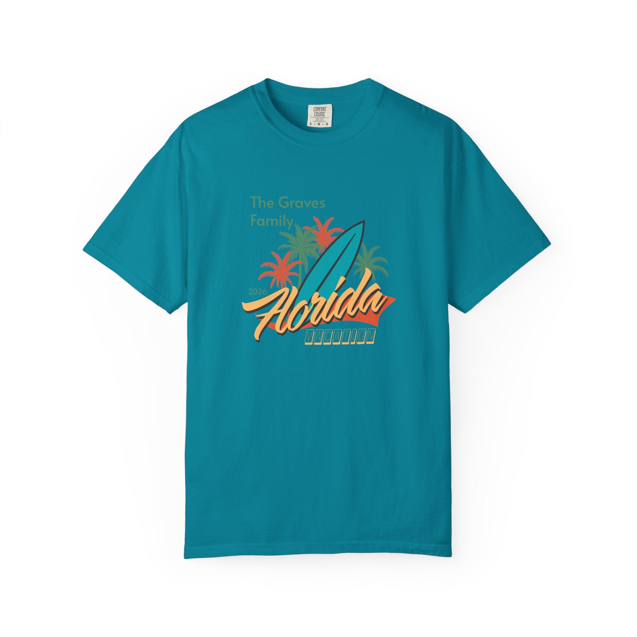 Florida Family Vacation Personalized T-Shirt — Custom Family Name