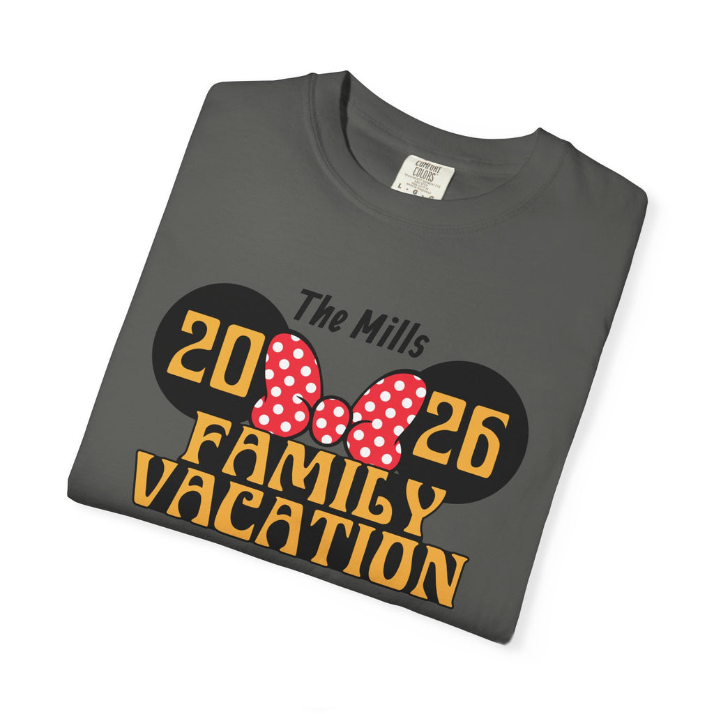 Minnie Mouse–Inspired Family Vacation T-Shirt — Personalized Family Trip Tee