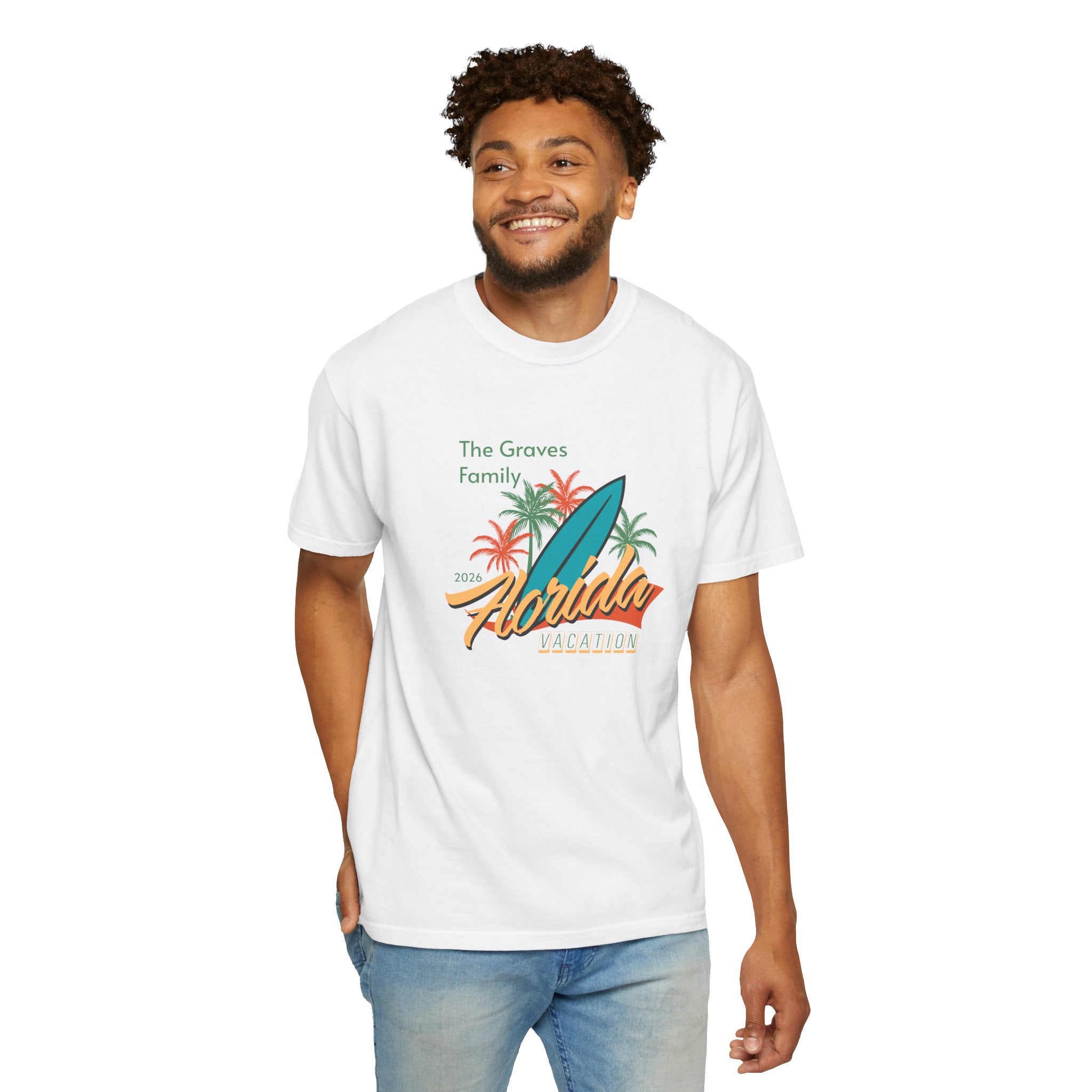 Florida Family Vacation Personalized T-Shirt — Custom Family Name