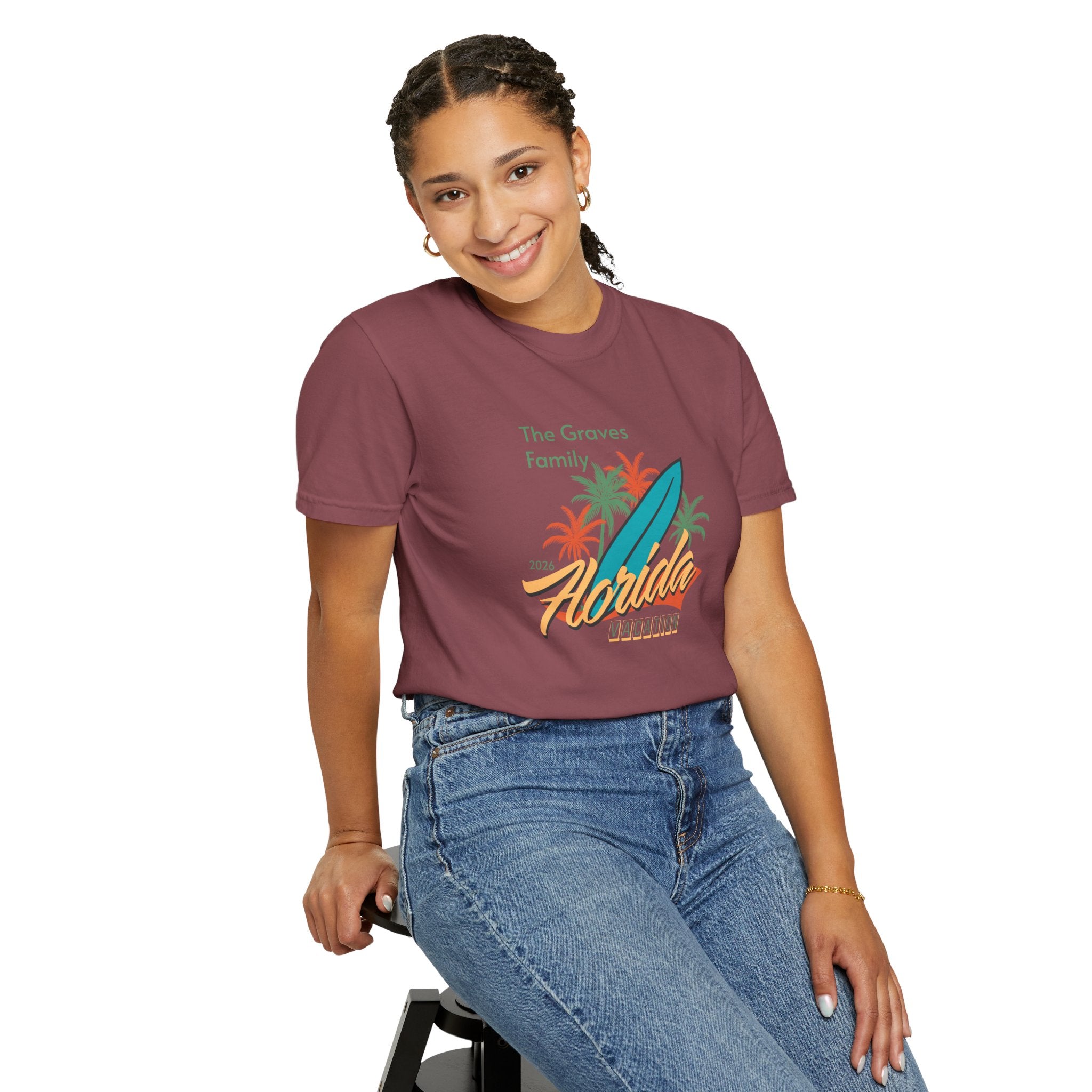 Florida Family Vacation Personalized T-Shirt — Custom Family Name
