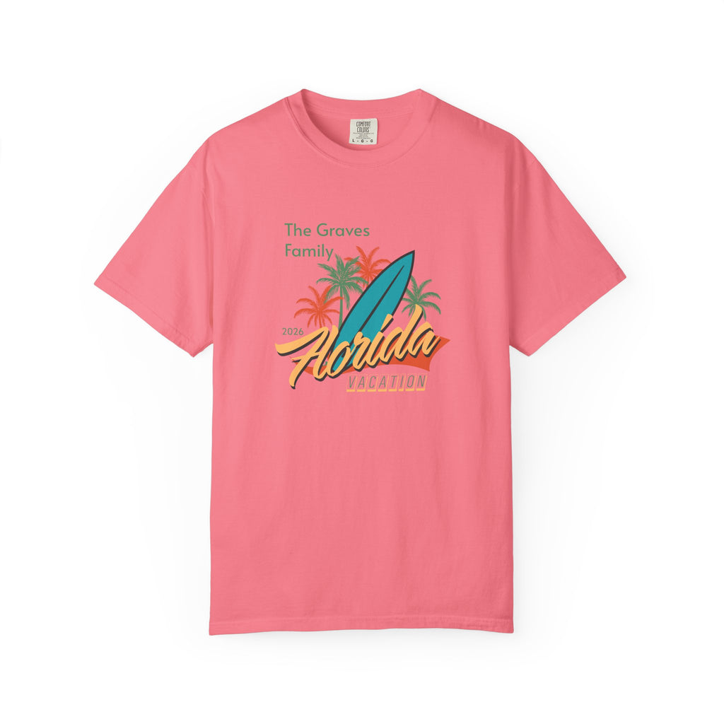Florida Family Vacation Personalized T-Shirt — Custom Family Name
