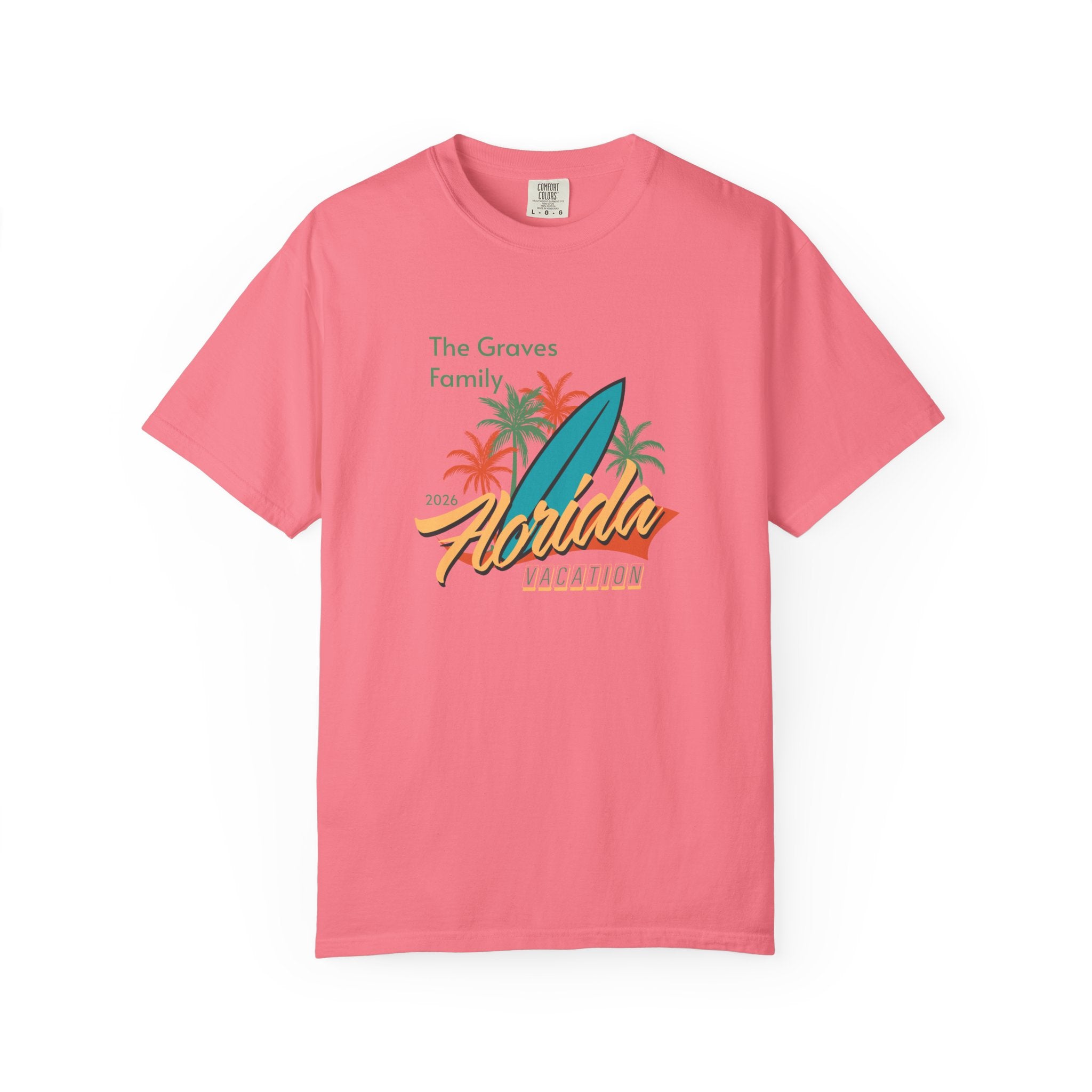 Florida Family Vacation Personalized T-Shirt — Custom Family Name