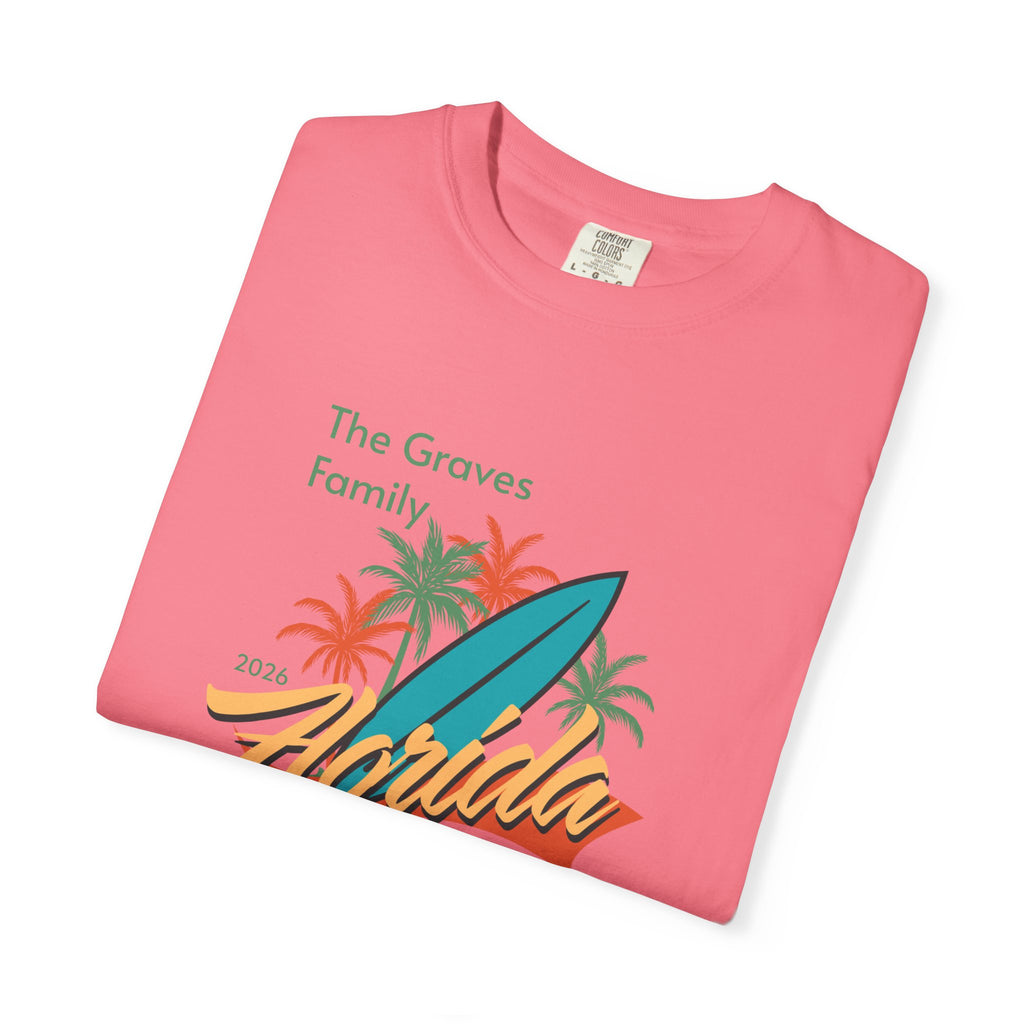 Florida Family Vacation Personalized T-Shirt — Custom Family Name
