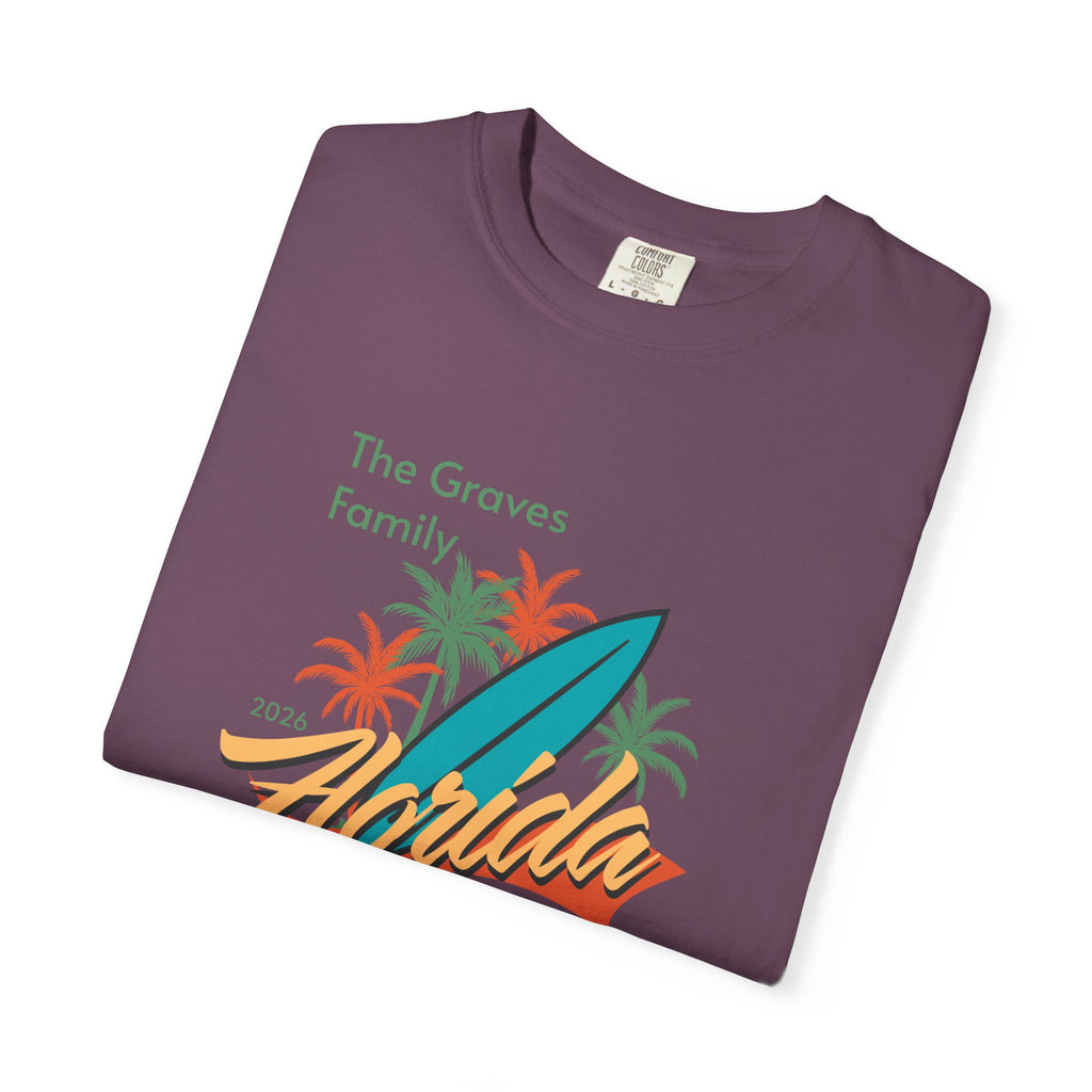 Florida Family Vacation Personalized T-Shirt — Custom Family Name