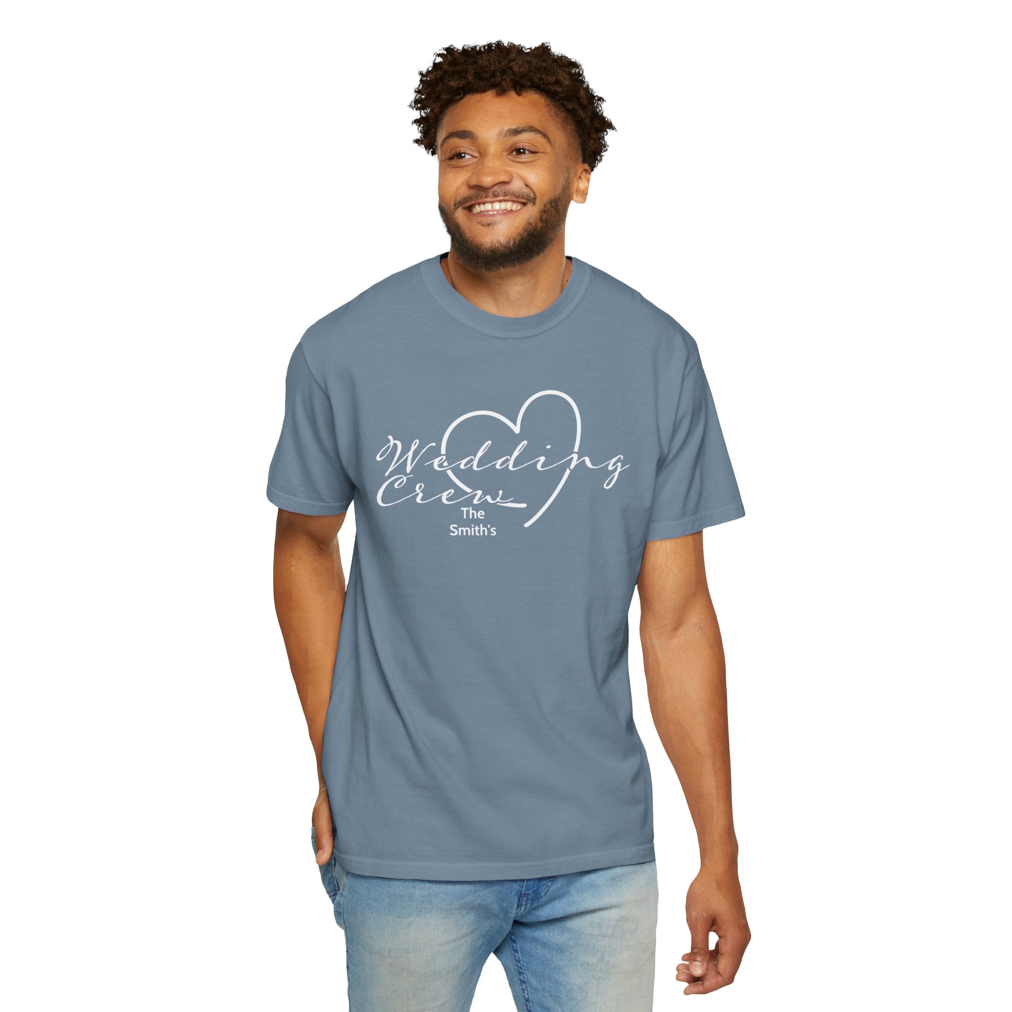 Custom 'Wedding Crew' T-Shirt — Personalized Last Name, Multiple Colors