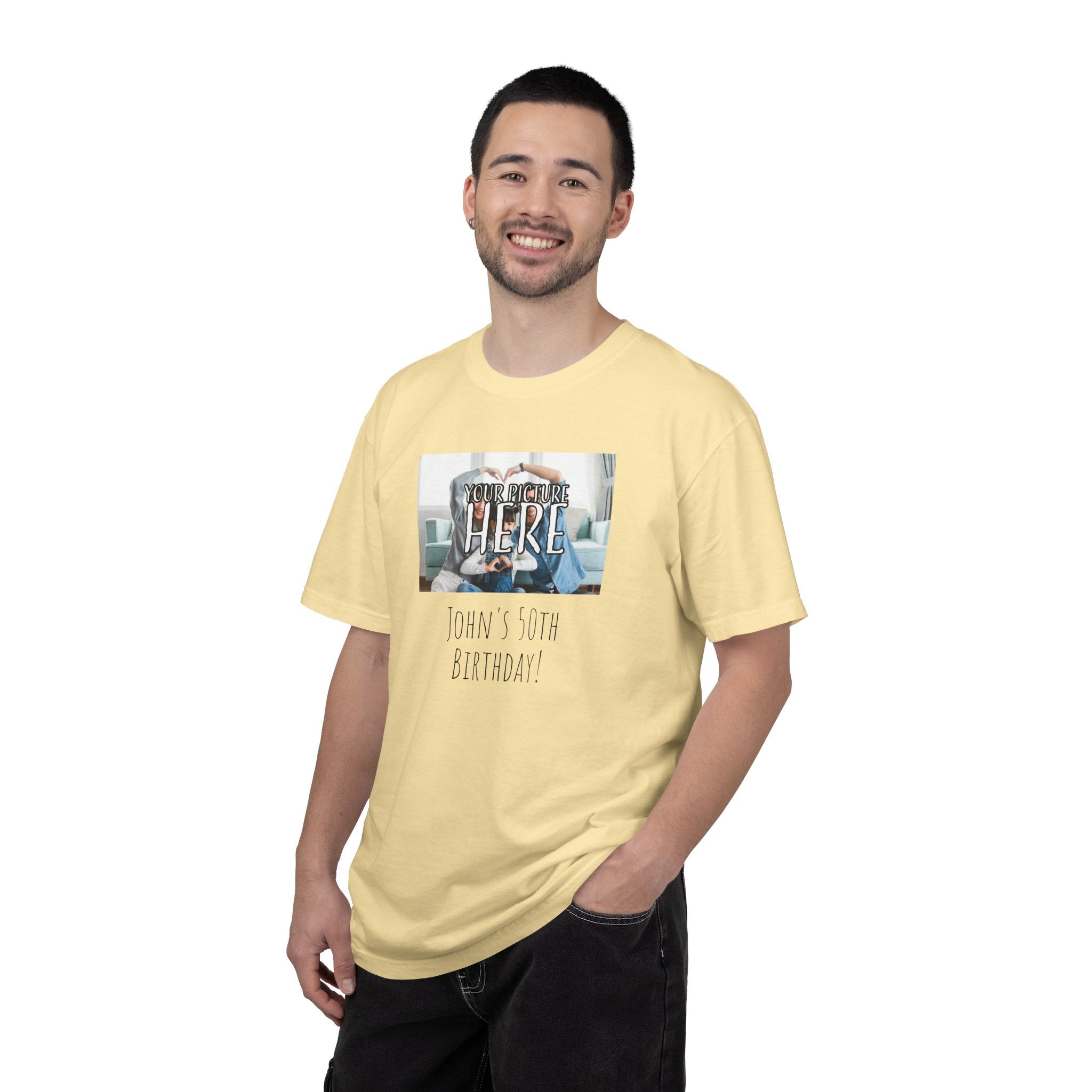 Personalizable Family Fun T-Shirt — Custom Image & Text, Multiple Colors