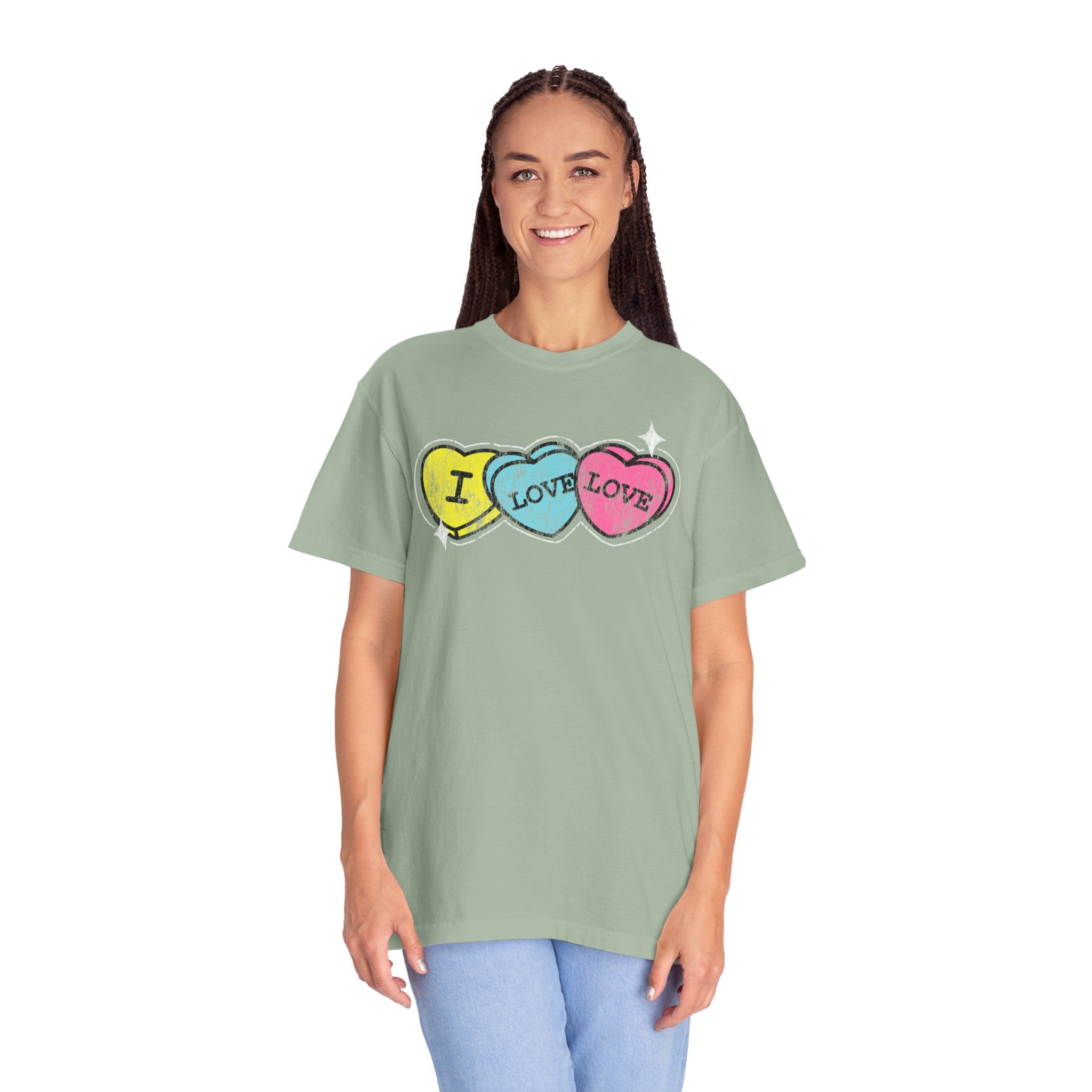 Valentine's 'I Love Love' Vintage Candy Hearts T-Shirt