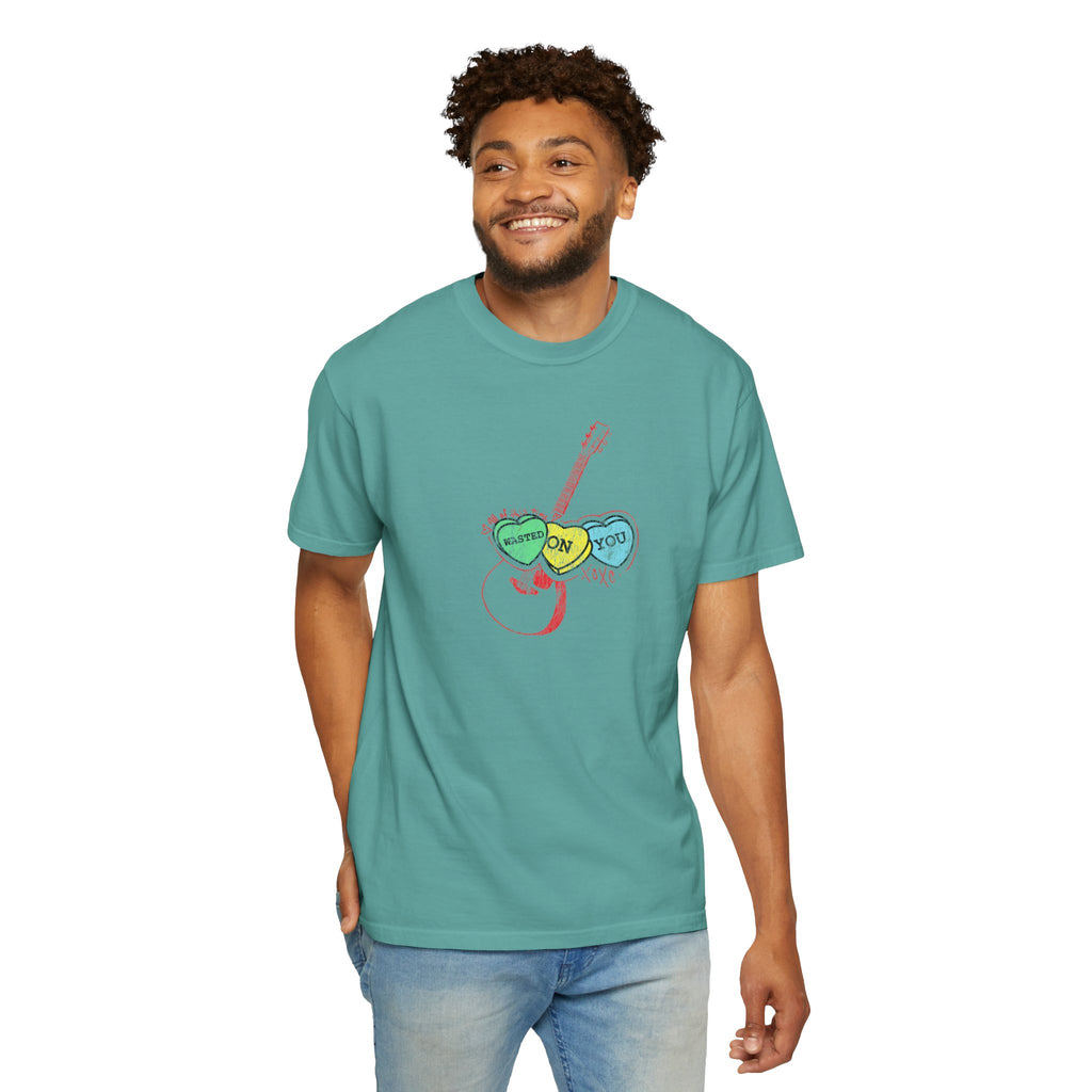 Wasted On You Candy Heart T-Shirt — Vintage Distressed Valentine's Breakup Tee